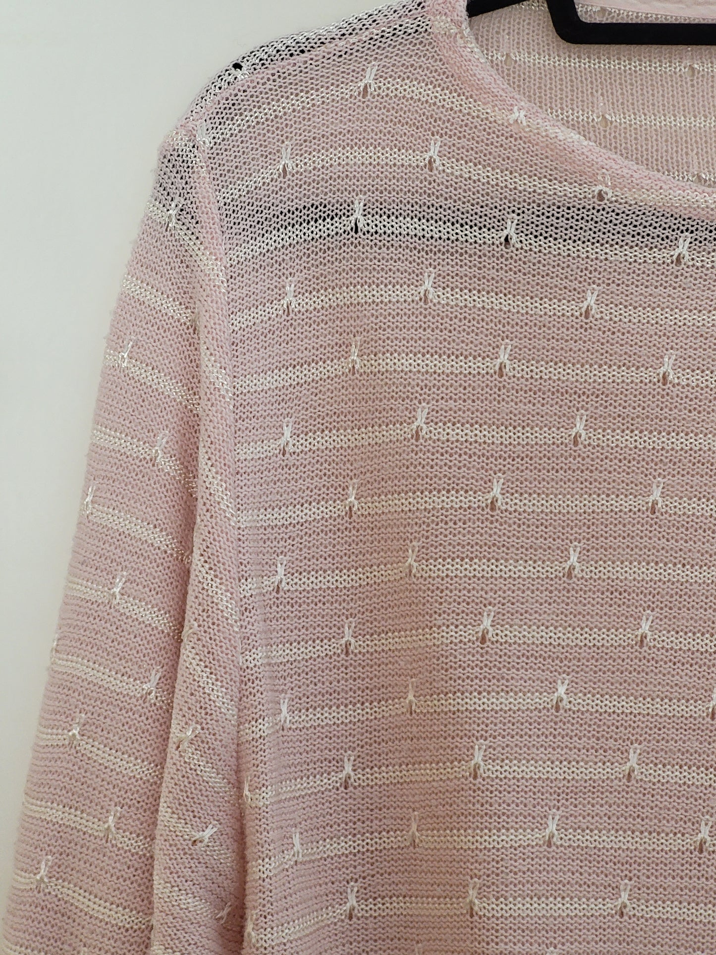Vintage - Pullover - Streifen - Vintage Italy - Rosa - Damen - S/M