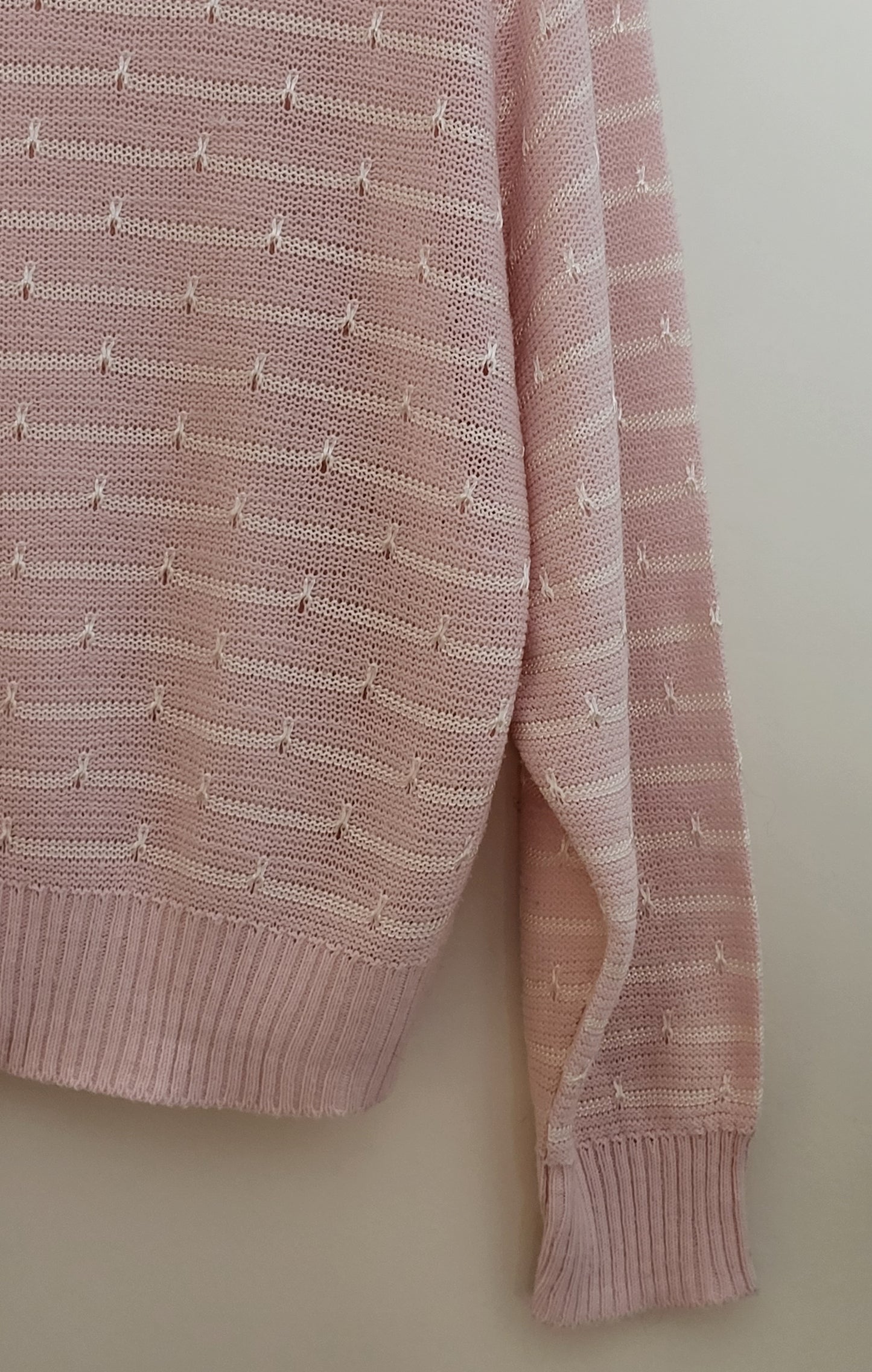 Vintage - Pullover - Streifen - Vintage Italy - Rosa - Damen - S/M