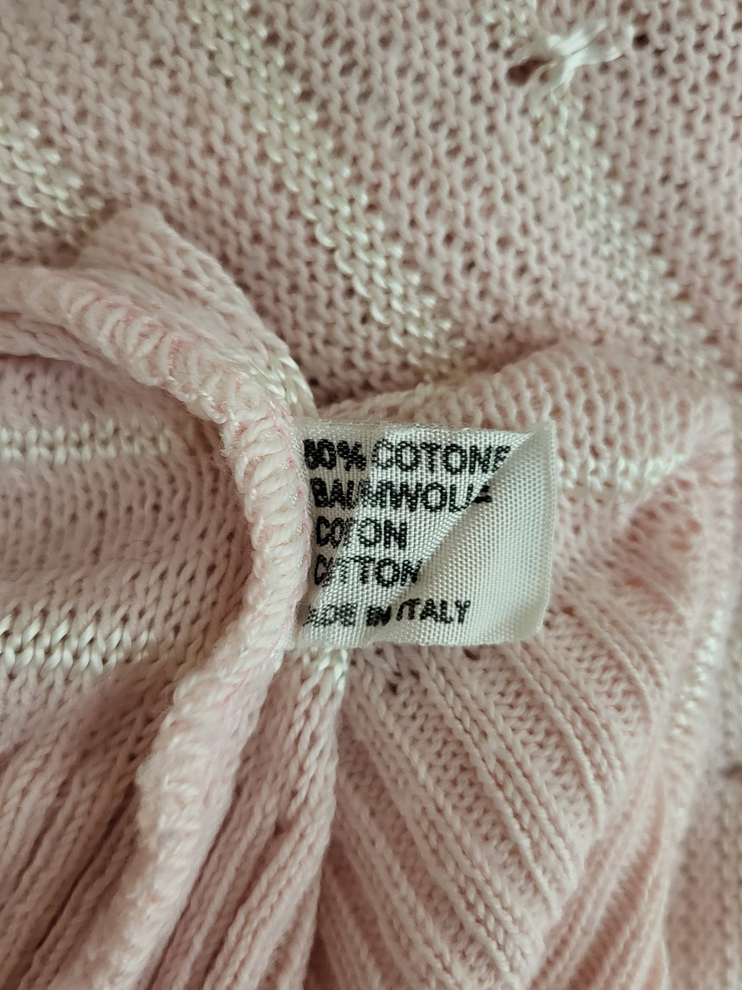 Vintage - Pullover - Streifen - Vintage Italy - Rosa - Damen - S/M