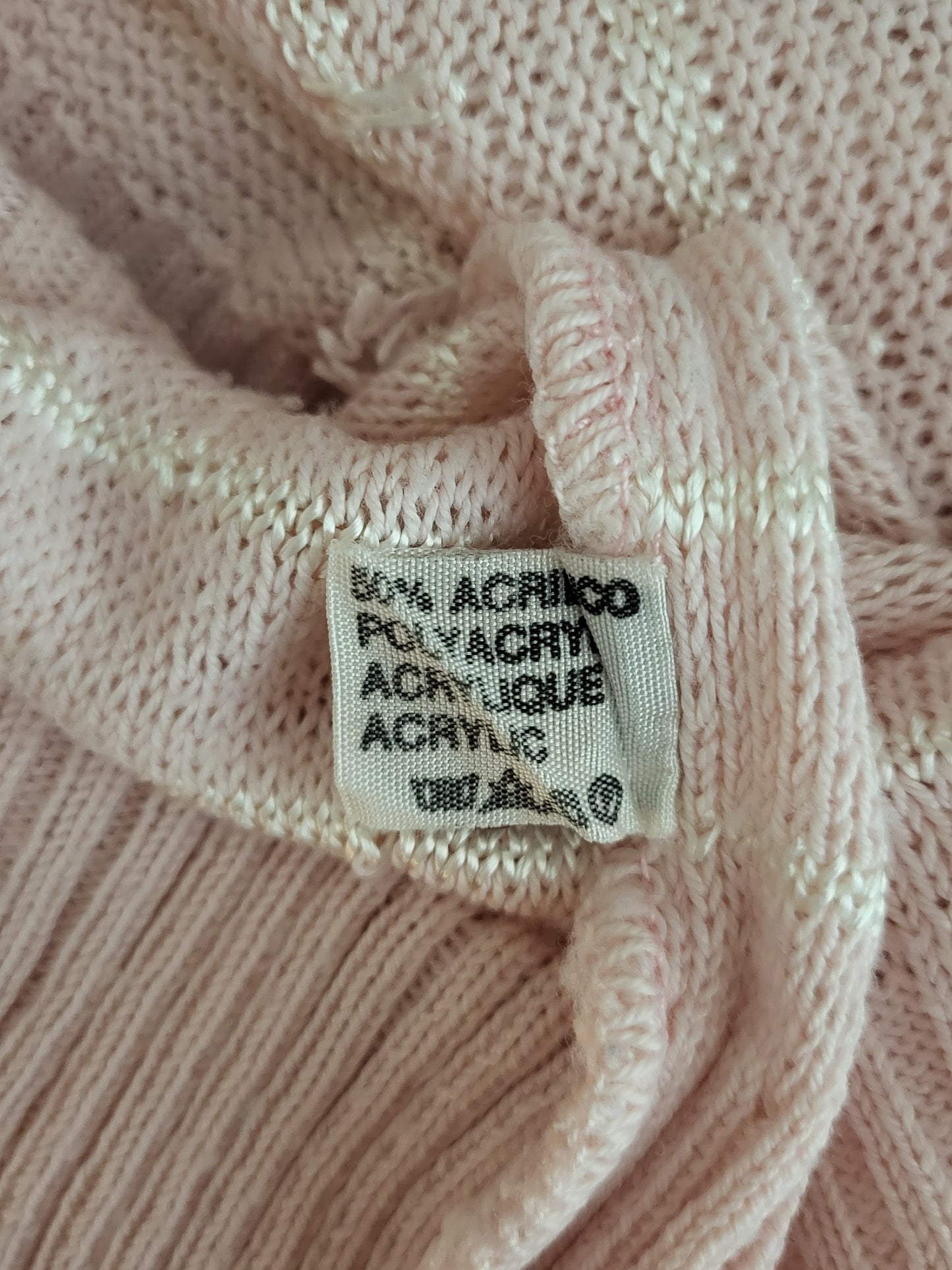 Vintage - Pullover - Streifen - Vintage Italy - Rosa - Damen - S/M