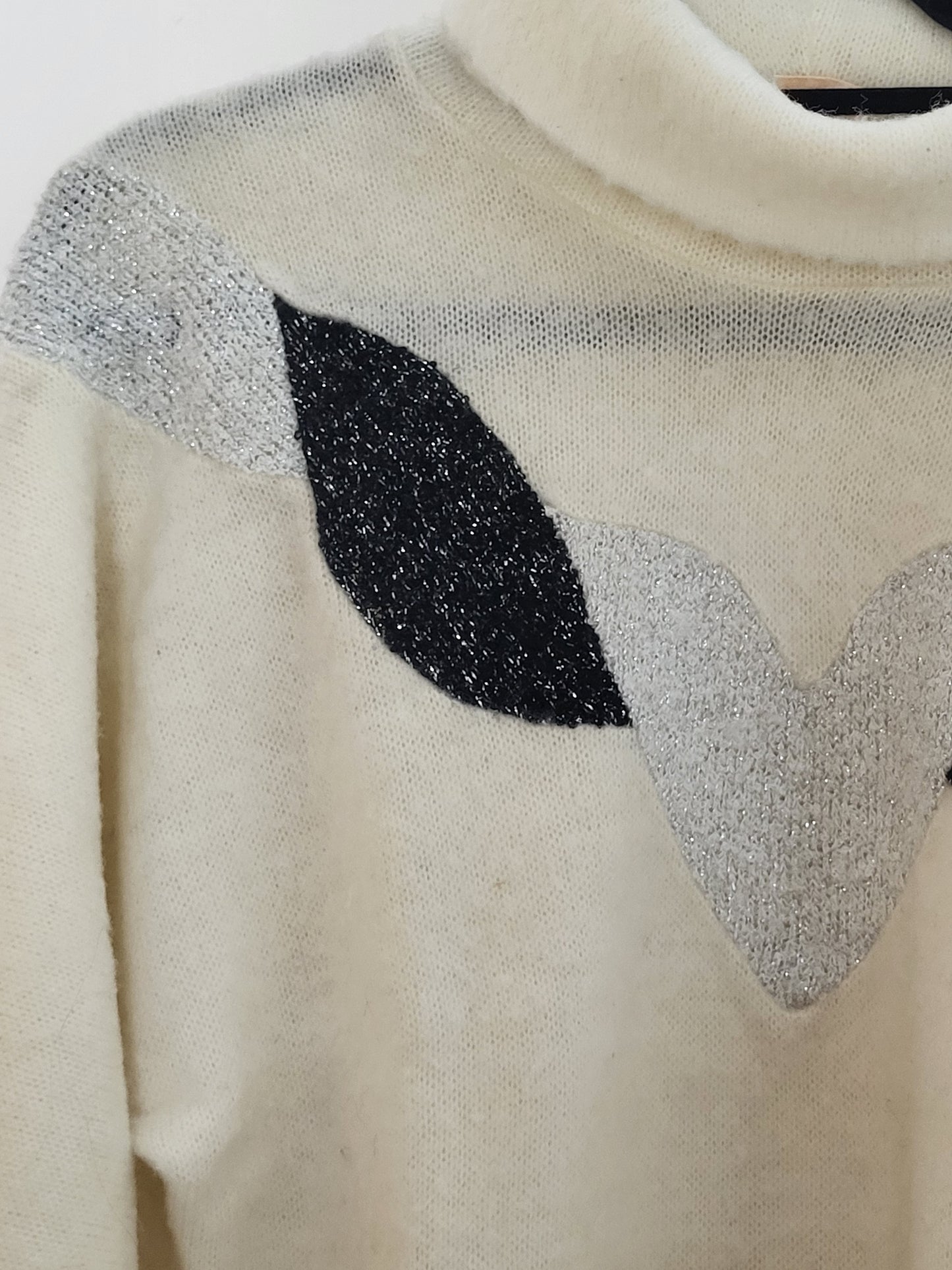 Vintage Edith Larson Paris - Pullover - Muster - Vintage Italy - Hell - Damen - M