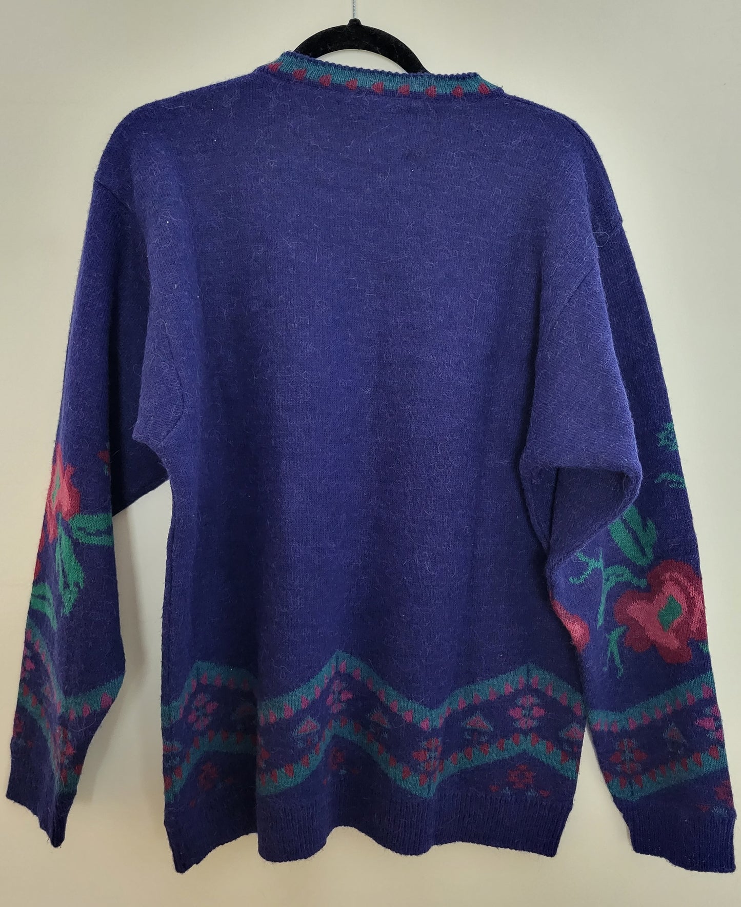Vintage SILVY - Pullover - Muster - Vintage Italy - Dunkelblau/Bunt - Damen - XL/XXL