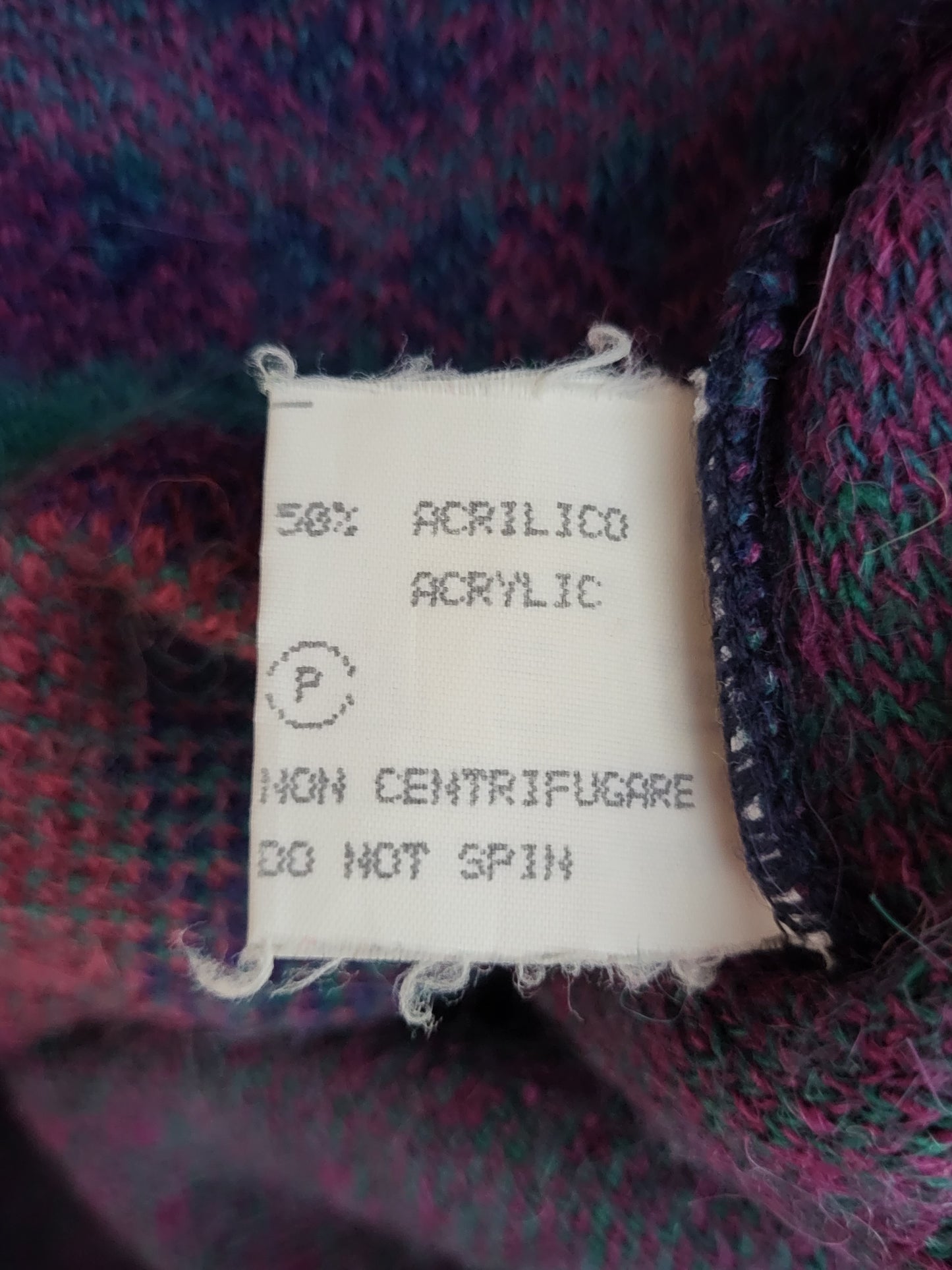 Vintage SILVY - Pullover - Muster - Vintage Italy - Dunkelblau/Bunt - Damen - XL/XXL