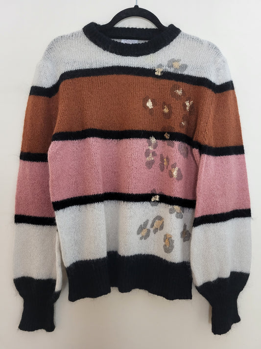 Vintage D'ELLE - Pullover - Streifen - Vintage Italy - Bunt - Damen - M/L