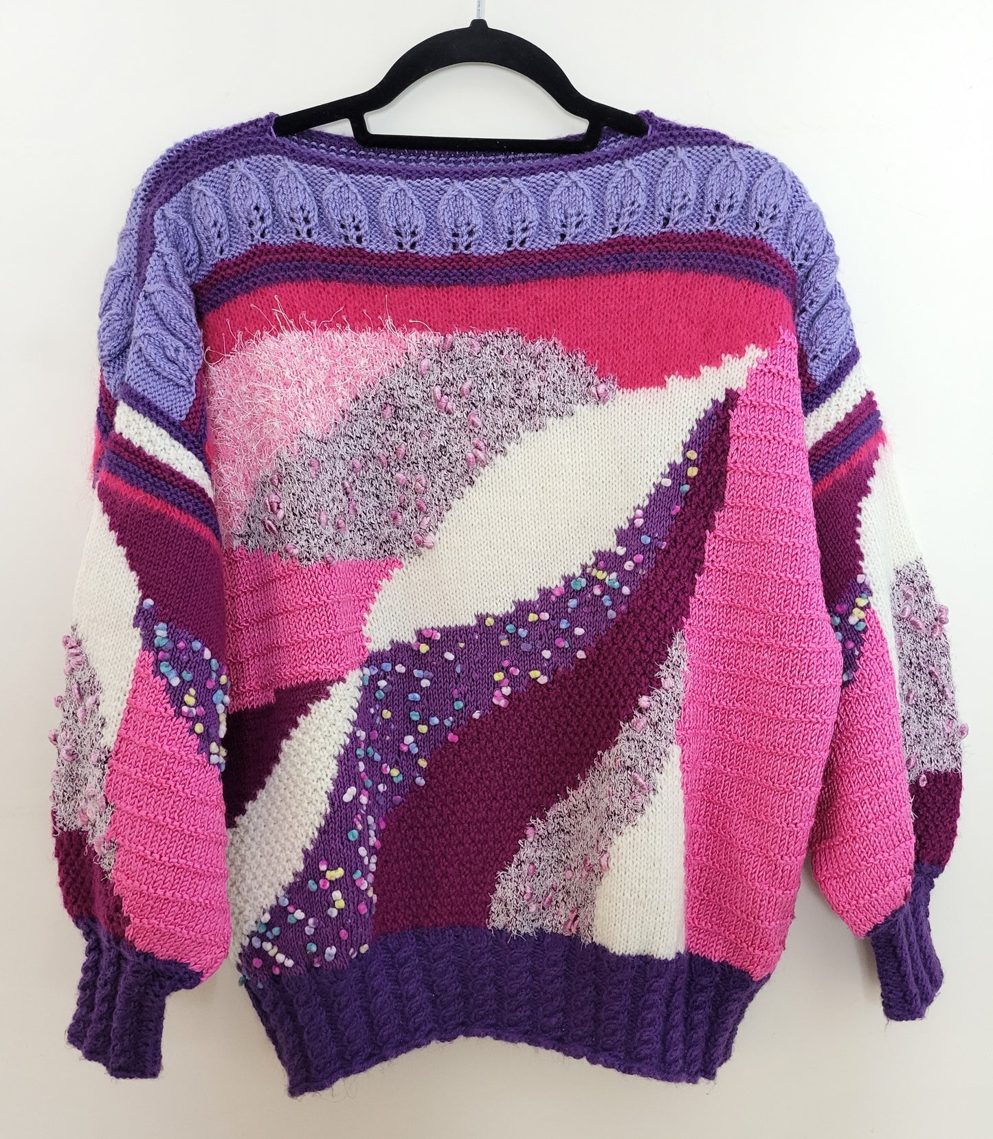 Vintage - Pullover - 3D Muster- Vintage Italy - Bunt - Damen - M/L