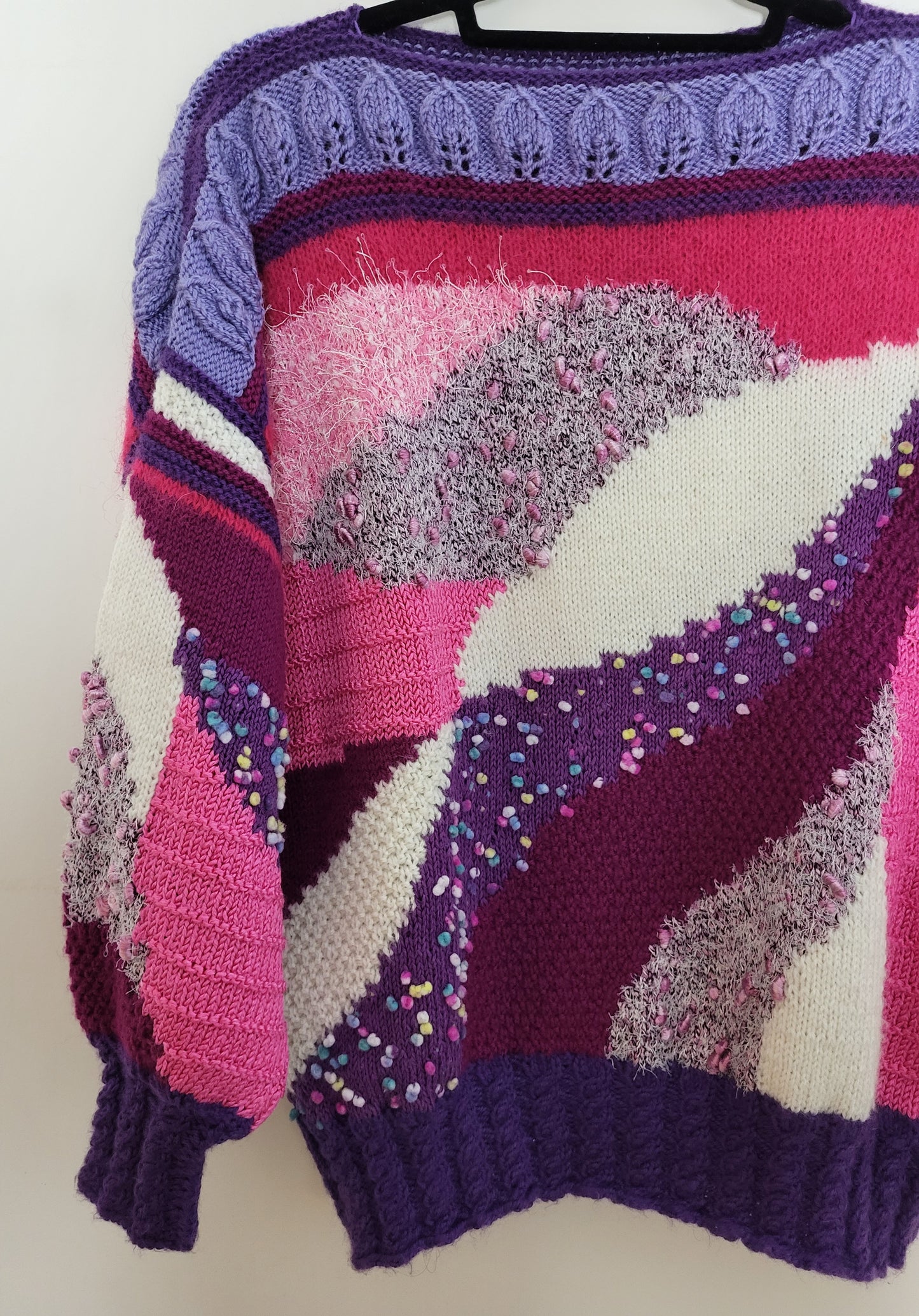 Vintage - Pullover - 3D Muster- Vintage Italy - Bunt - Damen - M/L