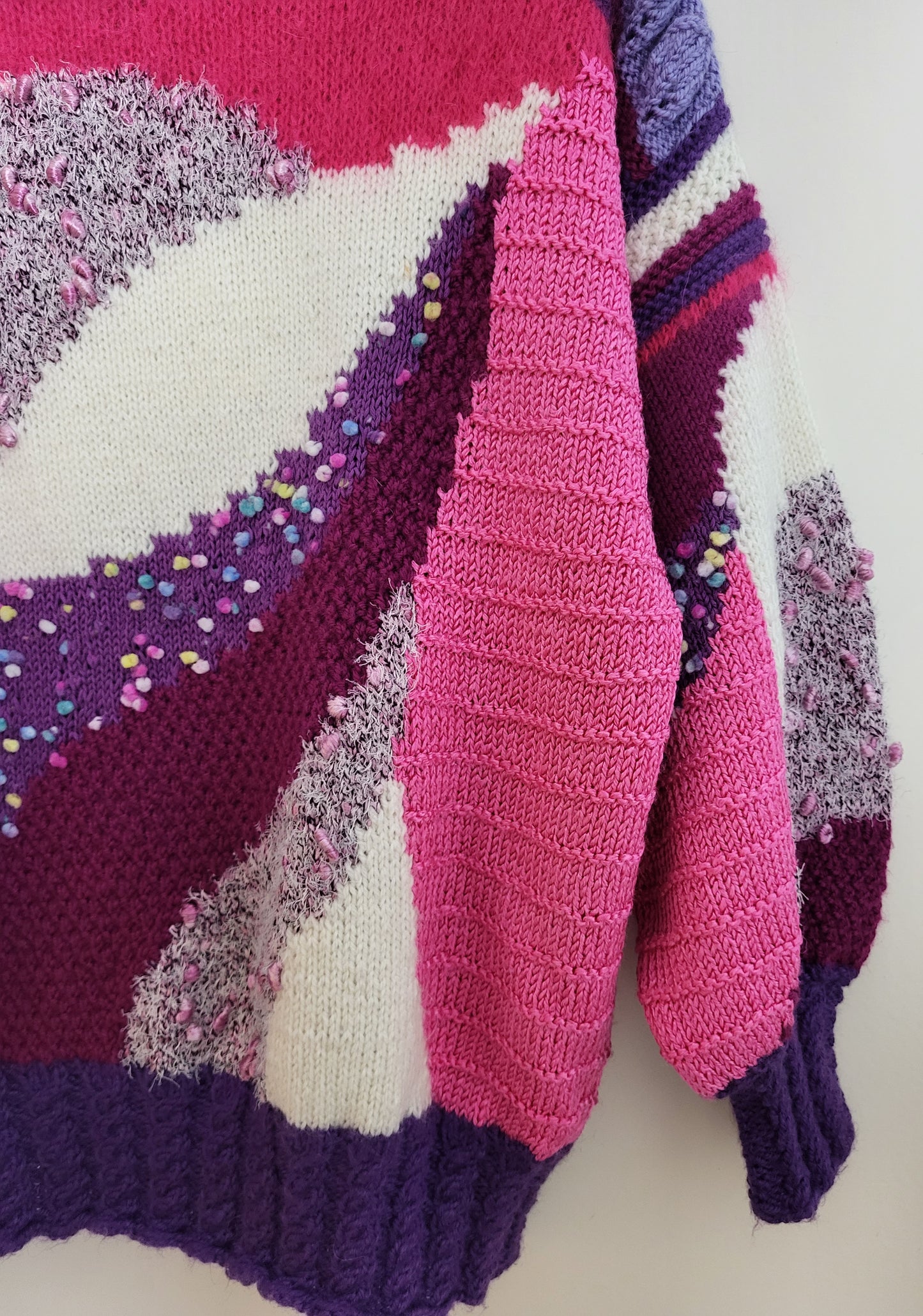 Vintage - Pullover - 3D Muster- Vintage Italy - Bunt - Damen - M/L
