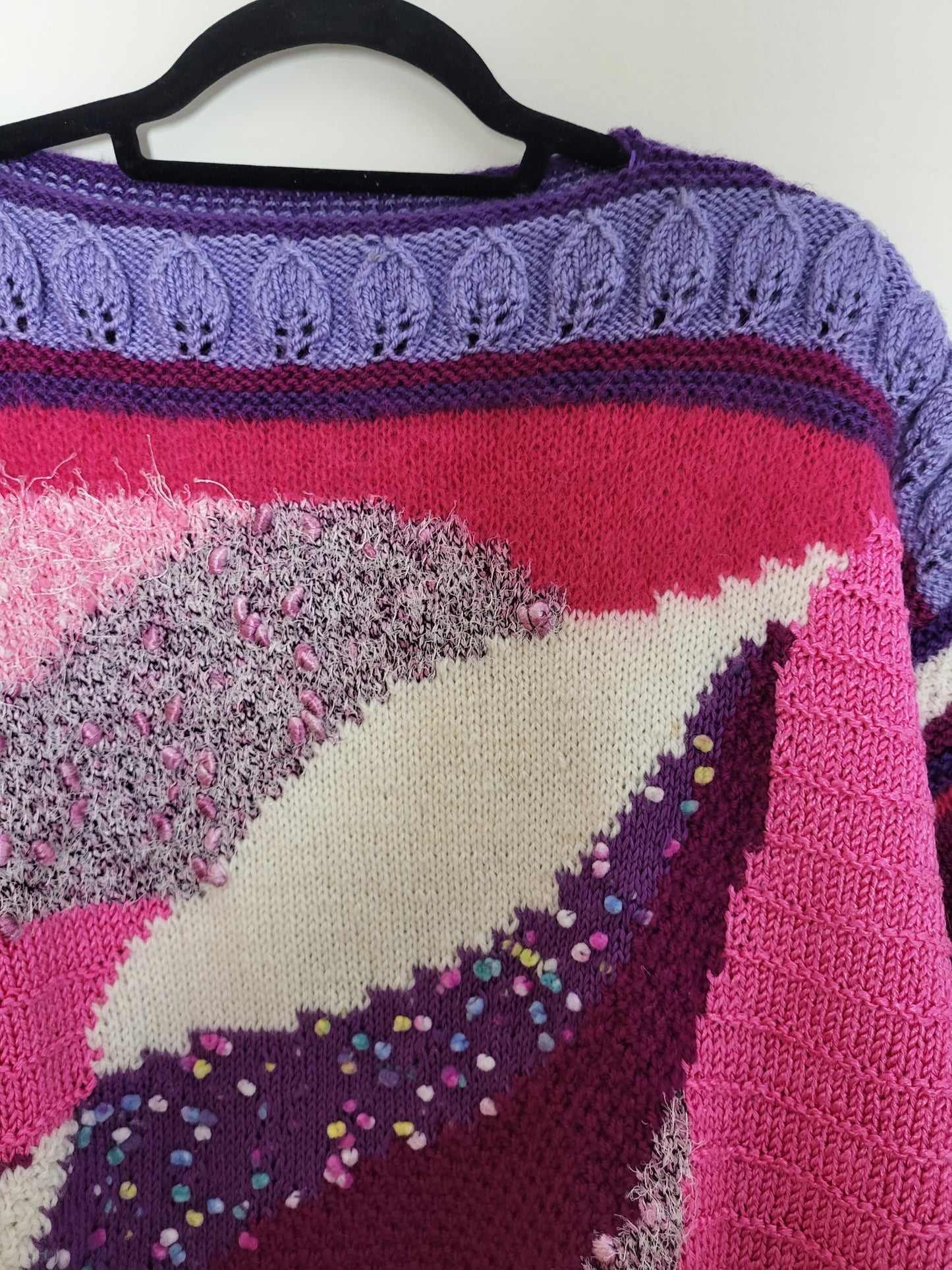 Vintage - Pullover - 3D Muster- Vintage Italy - Bunt - Damen - M/L