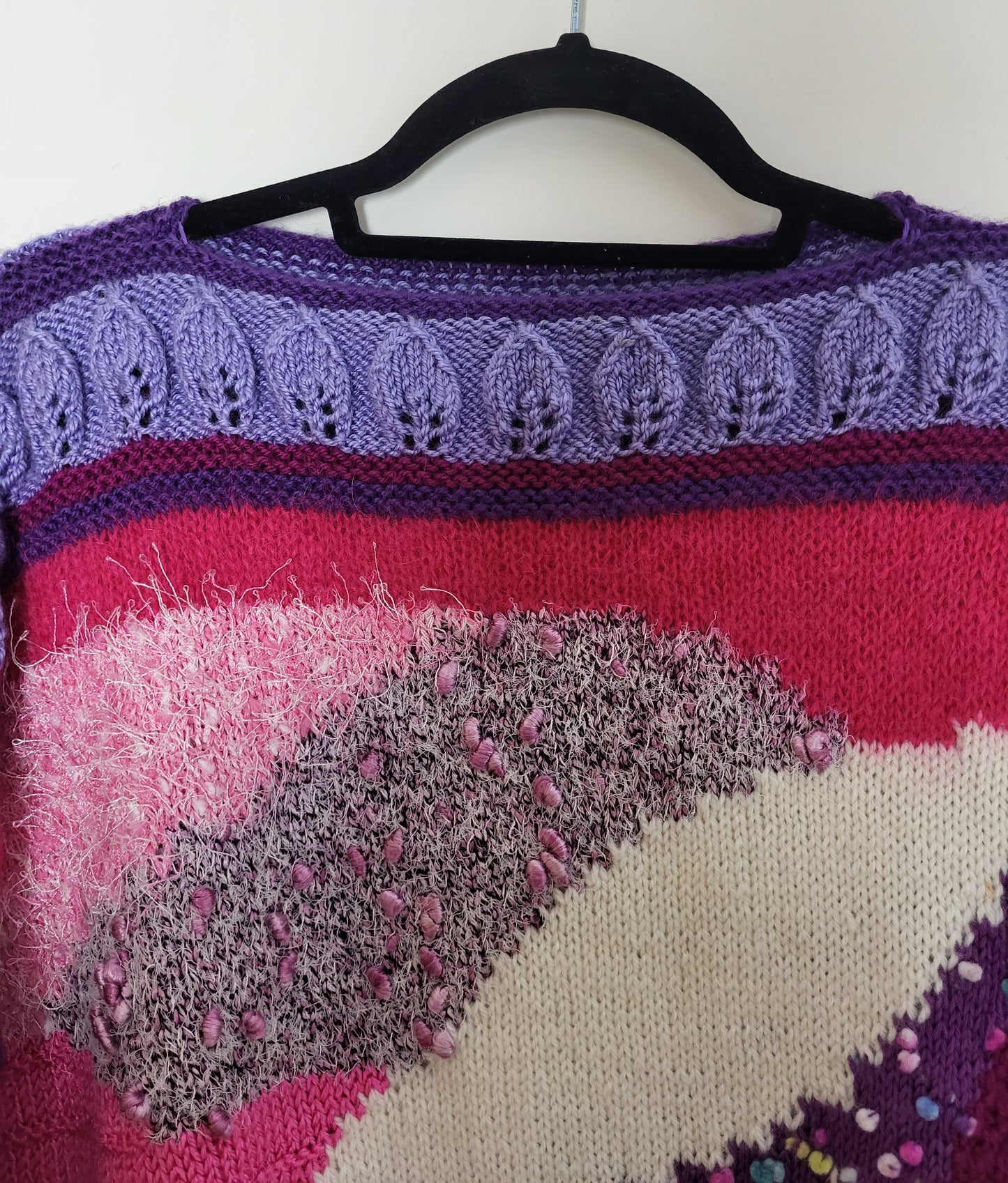 Vintage - Pullover - 3D Muster- Vintage Italy - Bunt - Damen - M/L