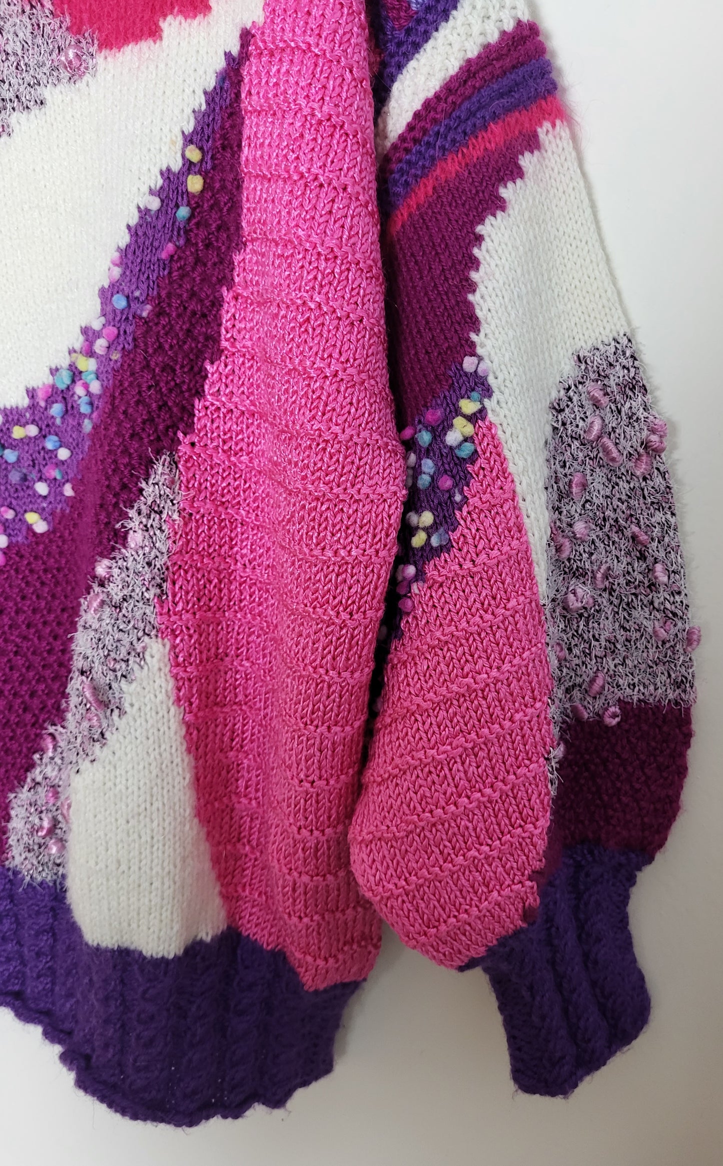 Vintage - Pullover - 3D Muster- Vintage Italy - Bunt - Damen - M/L