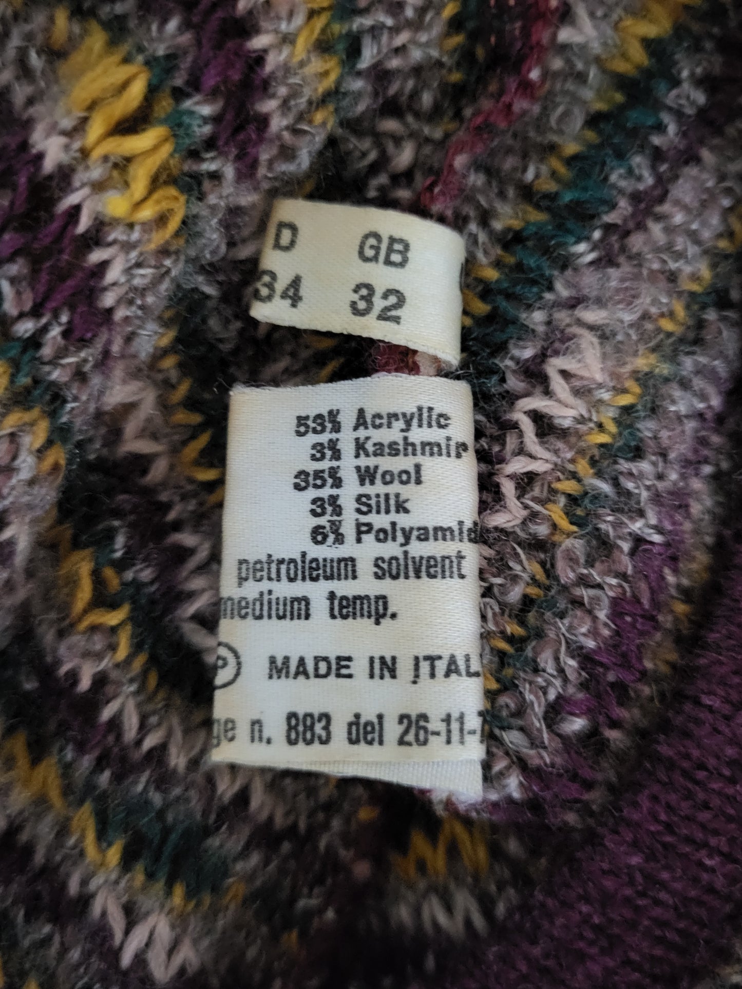 Vintage LE GALLINE - Pullover - Muster - Vintage Italy - Bunt - Damen - S