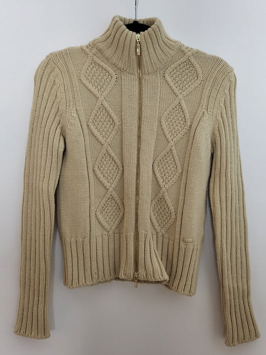 Vintage BELFE - Strickjacke - Zopfmuster - Vintage Italy - Beige - Damen - S/M
