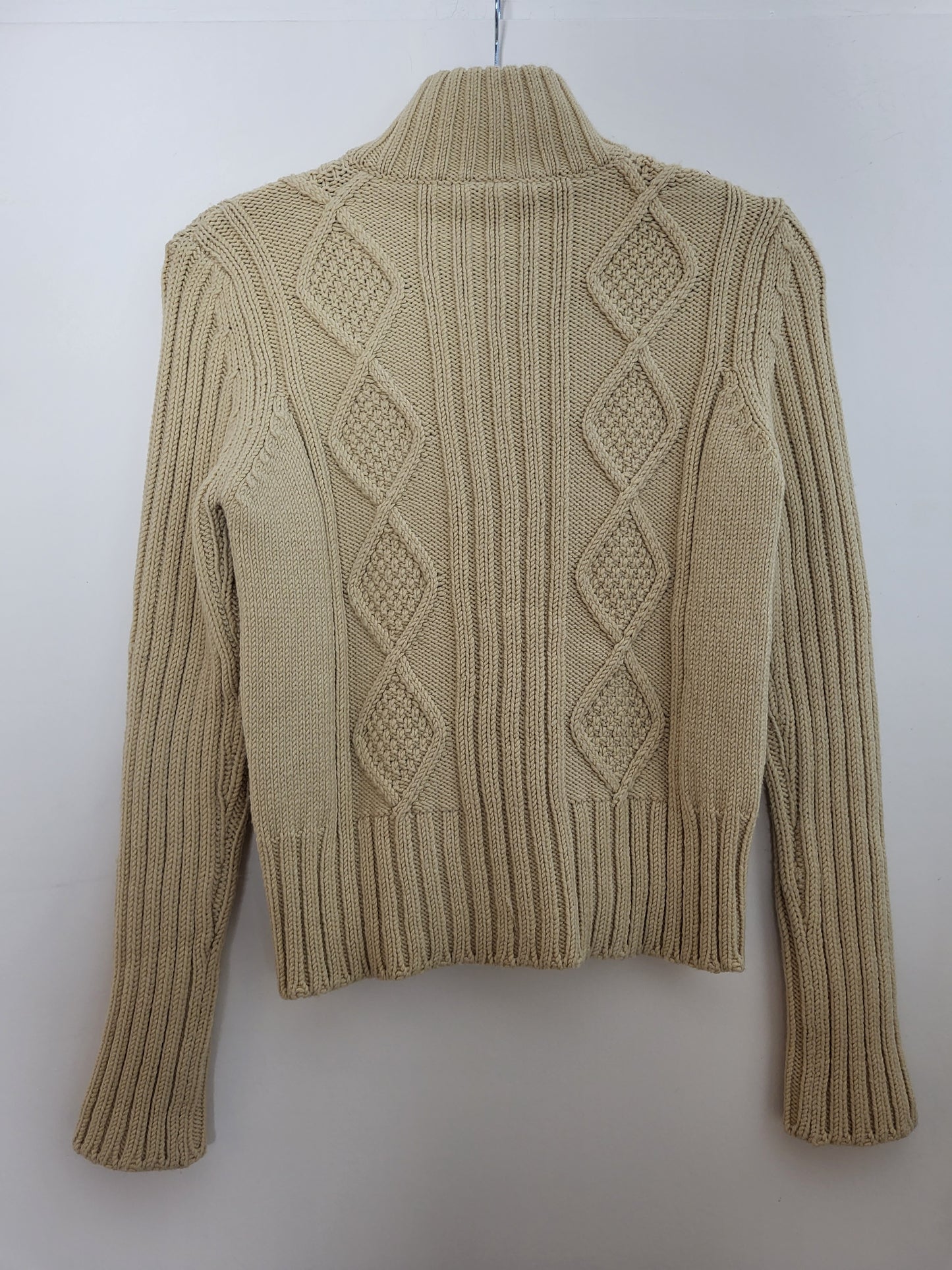 Vintage BELFE - Strickjacke - Zopfmuster - Vintage Italy - Beige - Damen - S/M