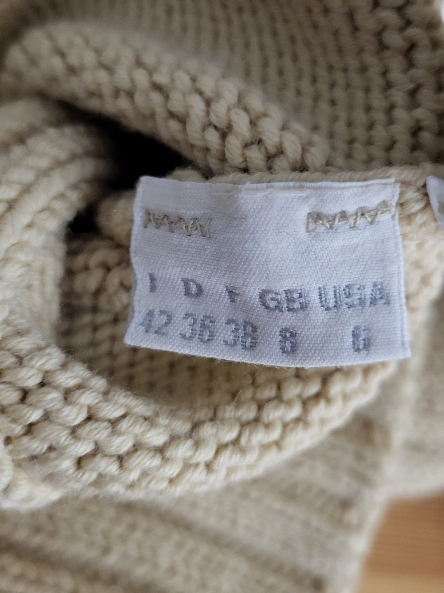 Vintage BELFE - Strickjacke - Zopfmuster - Vintage Italy - Beige - Damen - S/M
