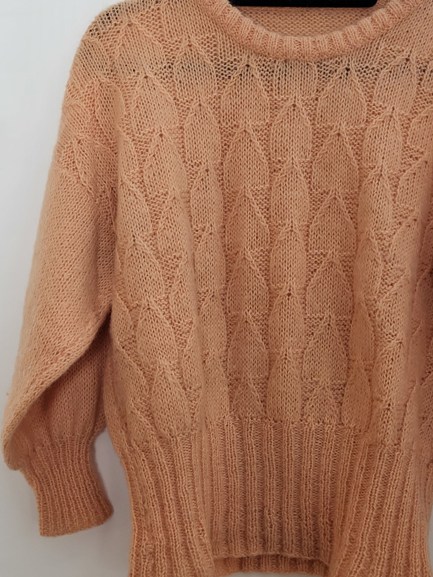 Vintage - Pullover - Muster - Vintage Italy - Lachs/Orange - Damen - M