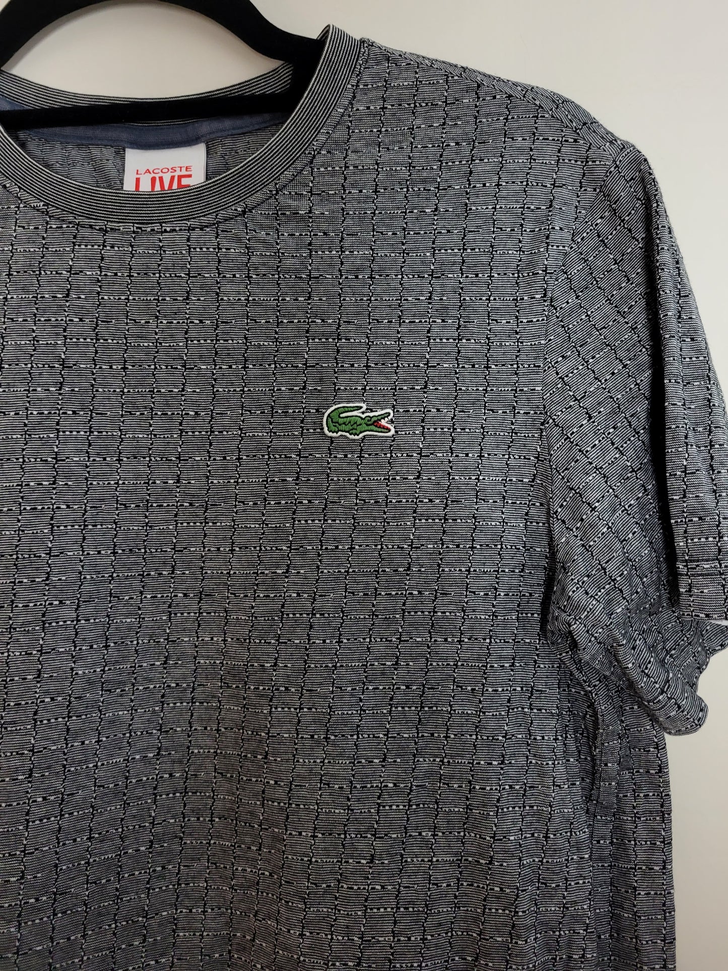 LACOSTE - Shirt - Muster - Grau - Damen - XS (Neuwertig)