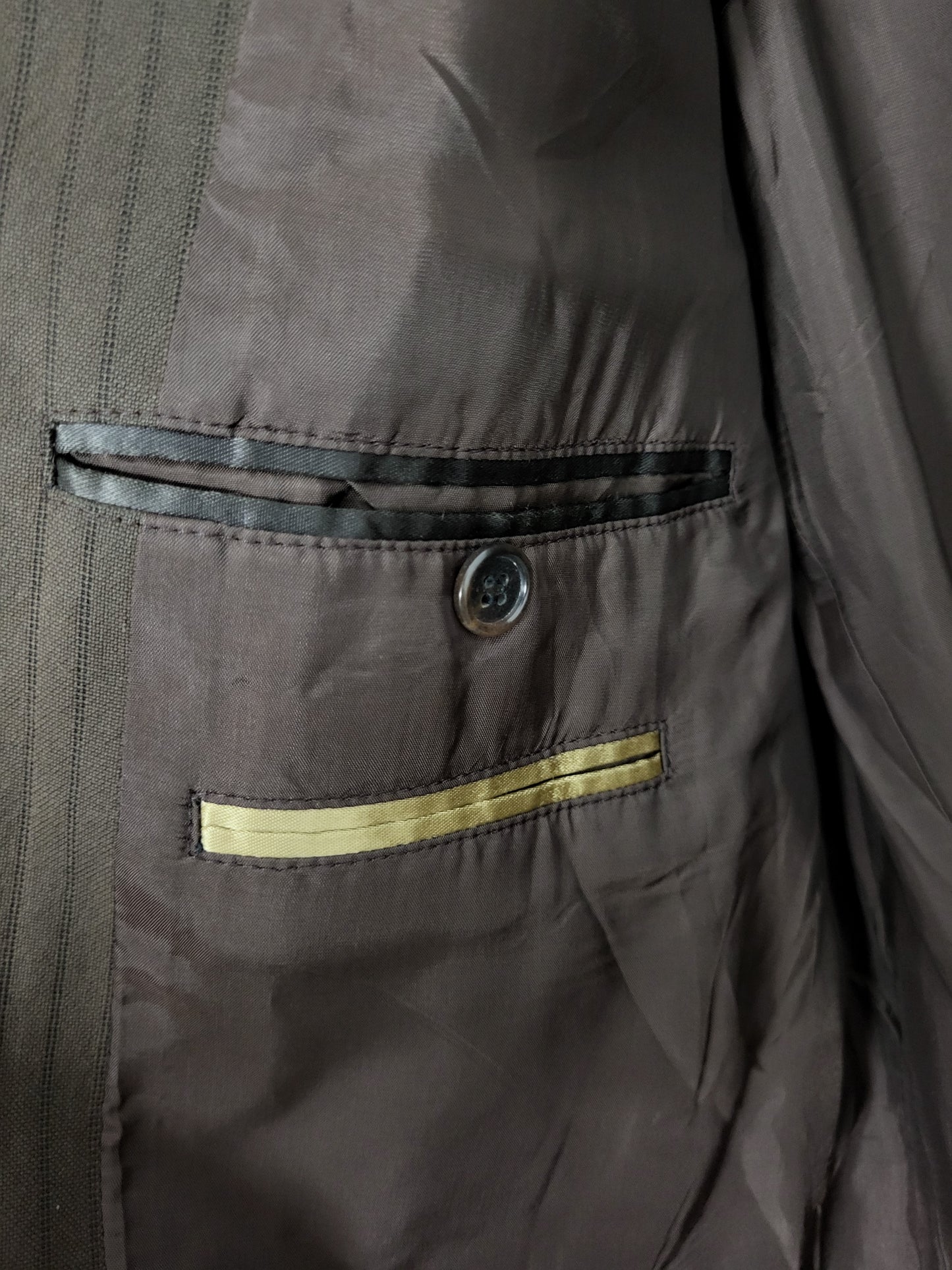 HUGO BOSS - Sakko - Nadelstreifen - Braun - Herren - XL
