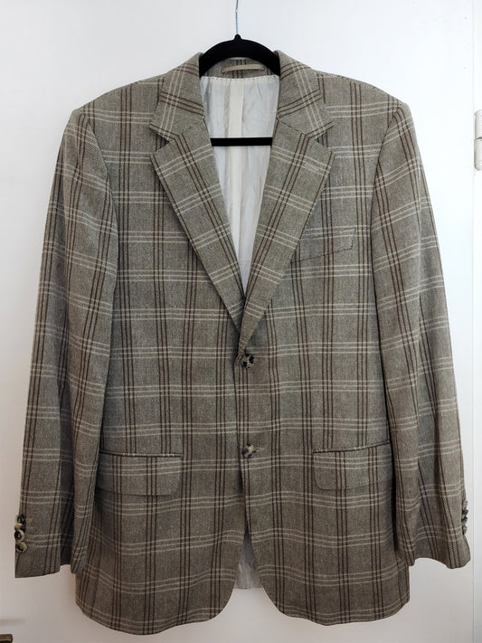 HUGO BOSS - Sakko - Kariert Muster - Braun/Grau - Herren - XL