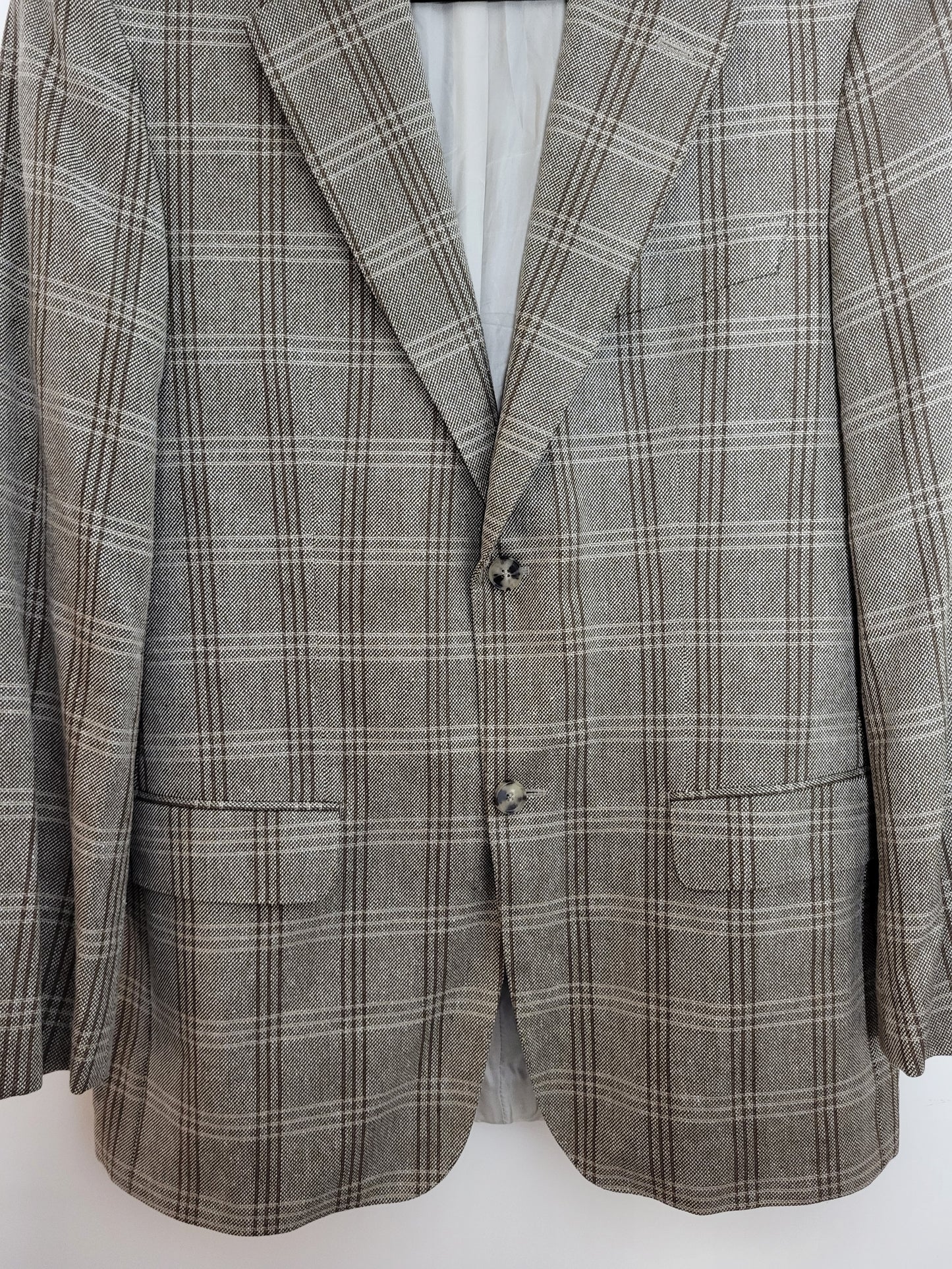 HUGO BOSS - Sakko - Kariert Muster - Braun/Grau - Herren - XL