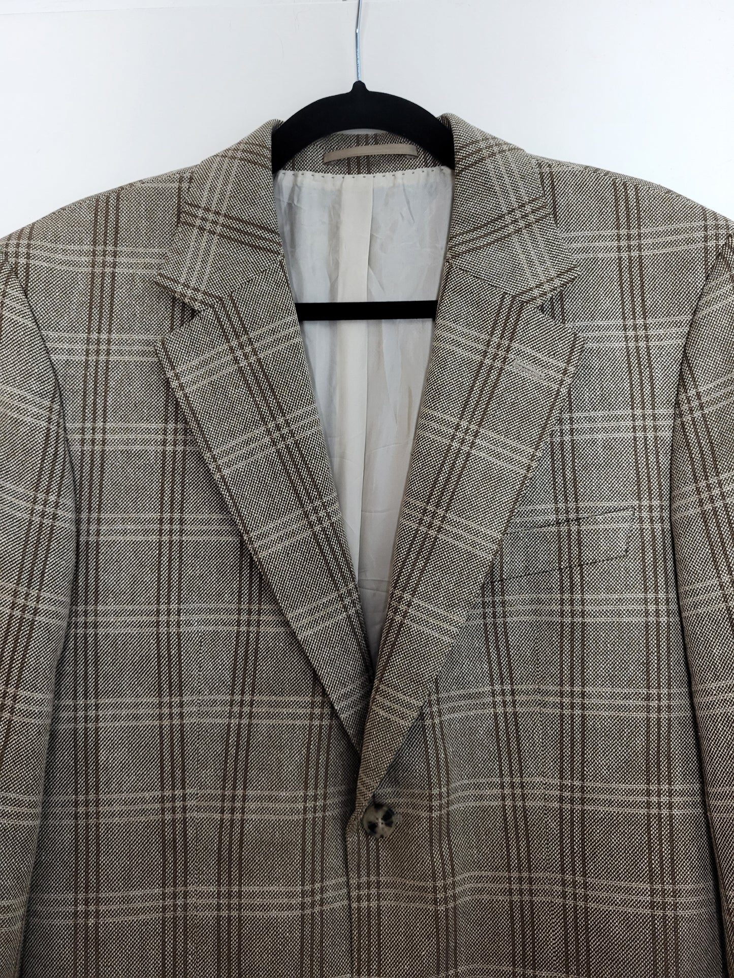 HUGO BOSS - Sakko - Kariert Muster - Braun/Grau - Herren - XL