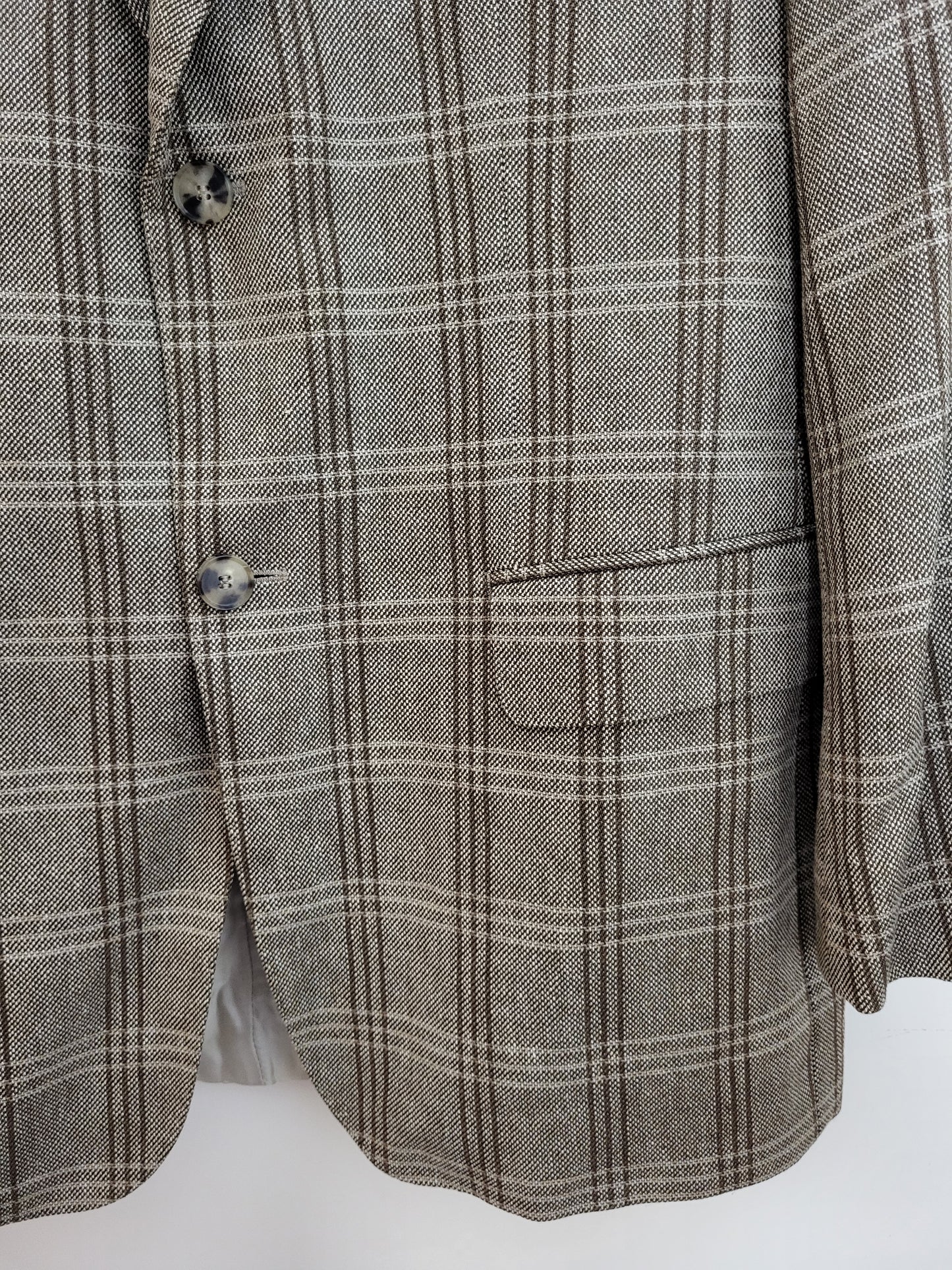 HUGO BOSS - Sakko - Kariert Muster - Braun/Grau - Herren - XL