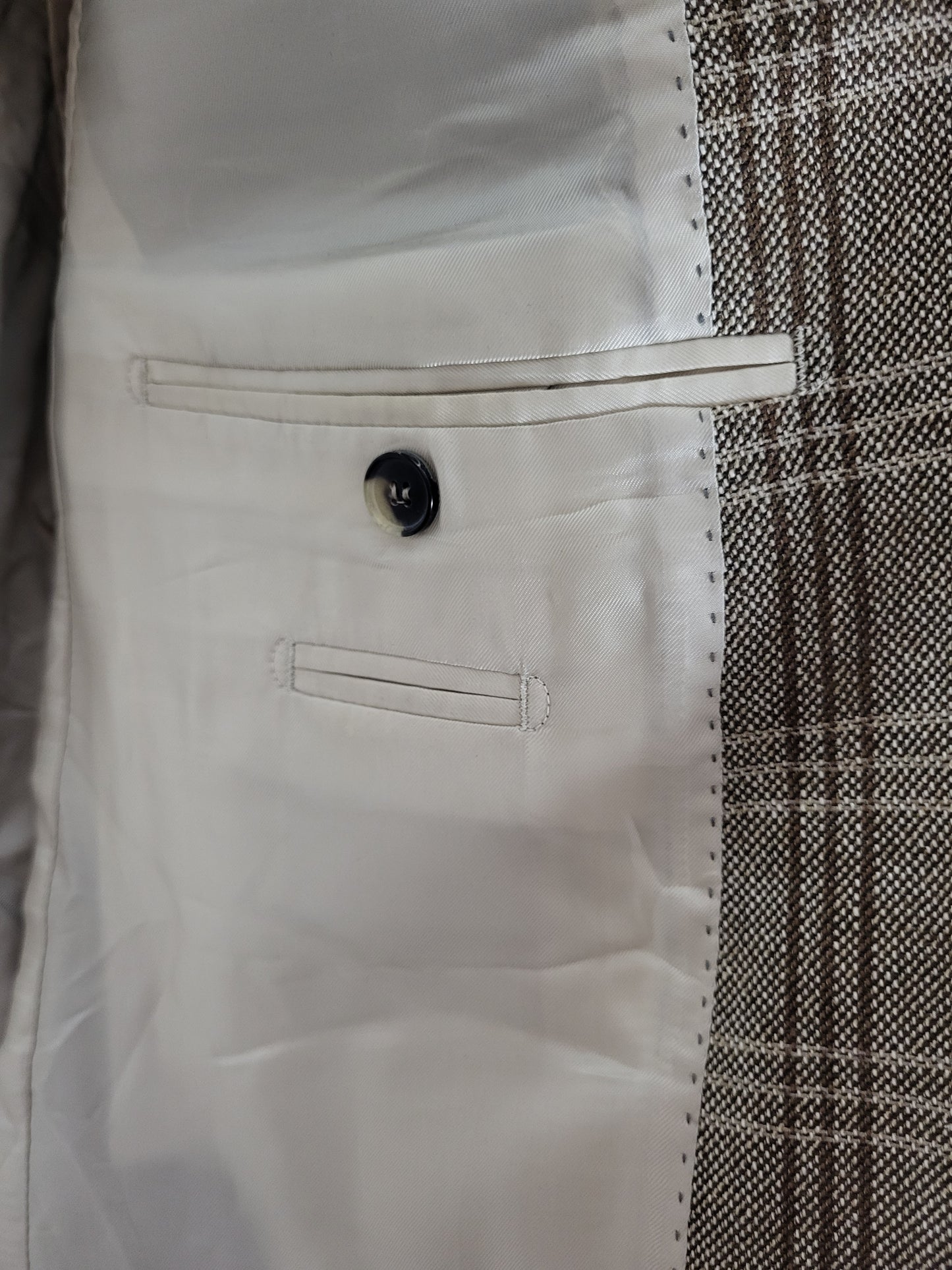 HUGO BOSS - Sakko - Kariert Muster - Braun/Grau - Herren - XL