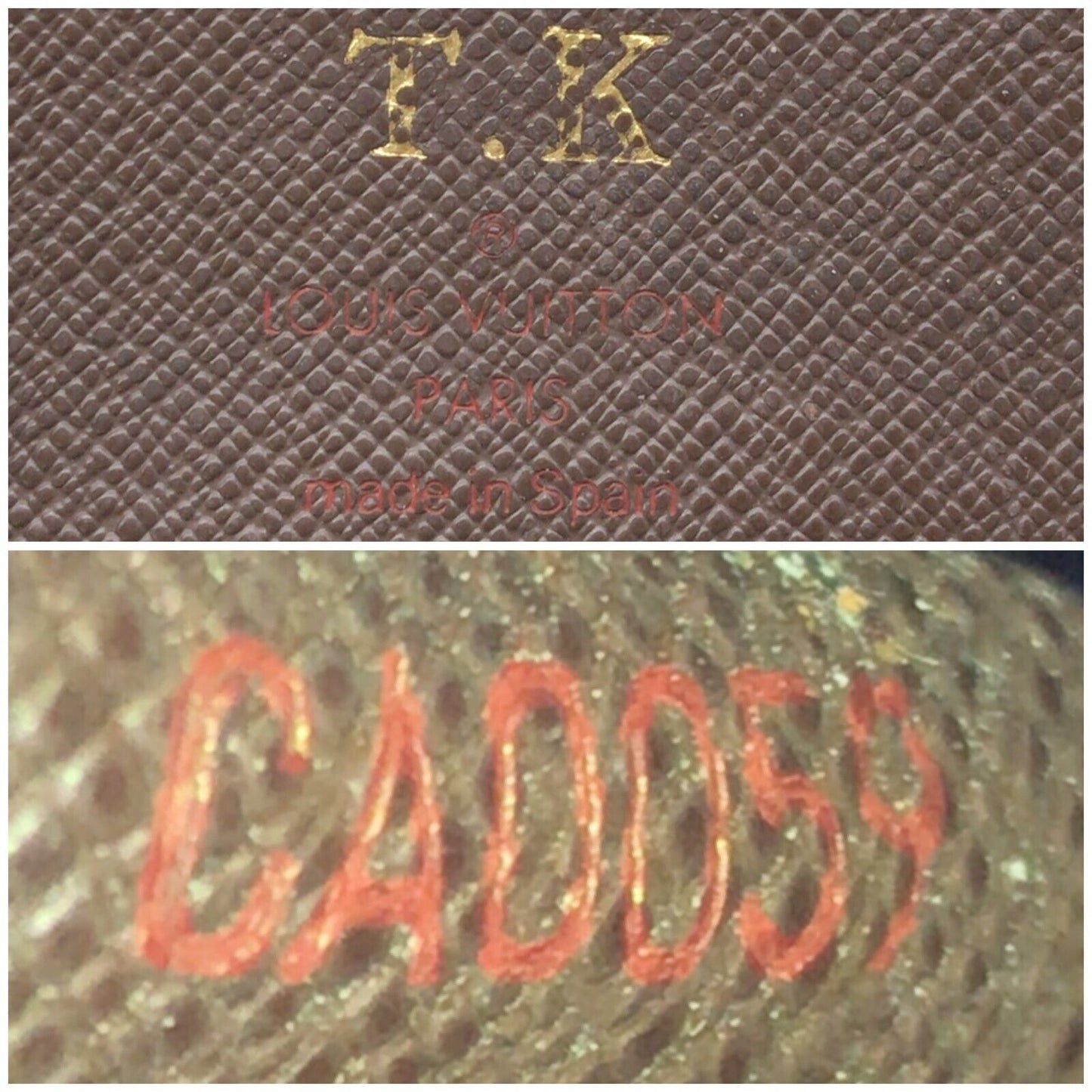Original/Auth Louis Vuitton - Geldbörse / Wallet Damier Ebene Marco - Monogramm