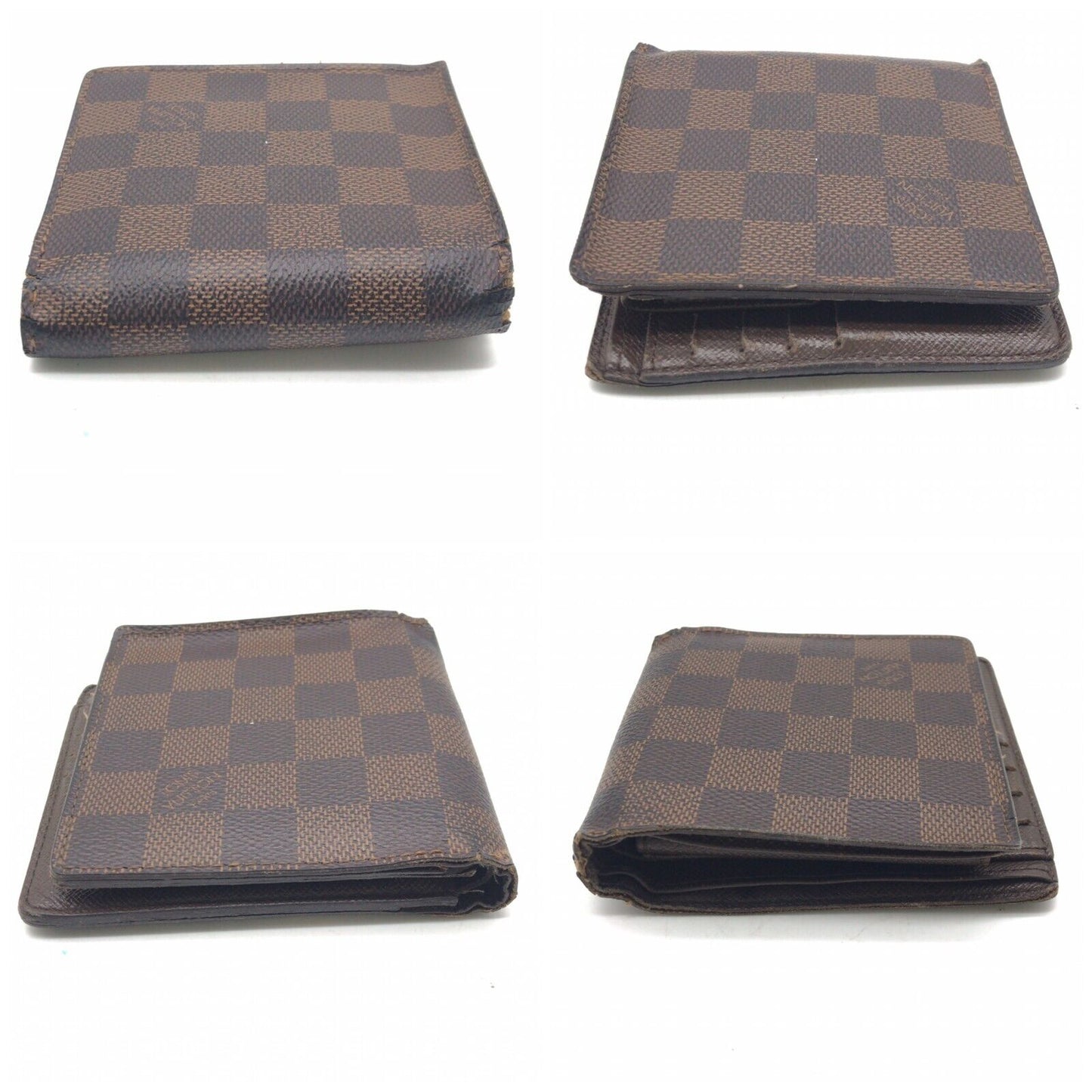 Original/Auth Louis Vuitton - Geldbörse / Wallet Damier Ebene Marco - Monogramm