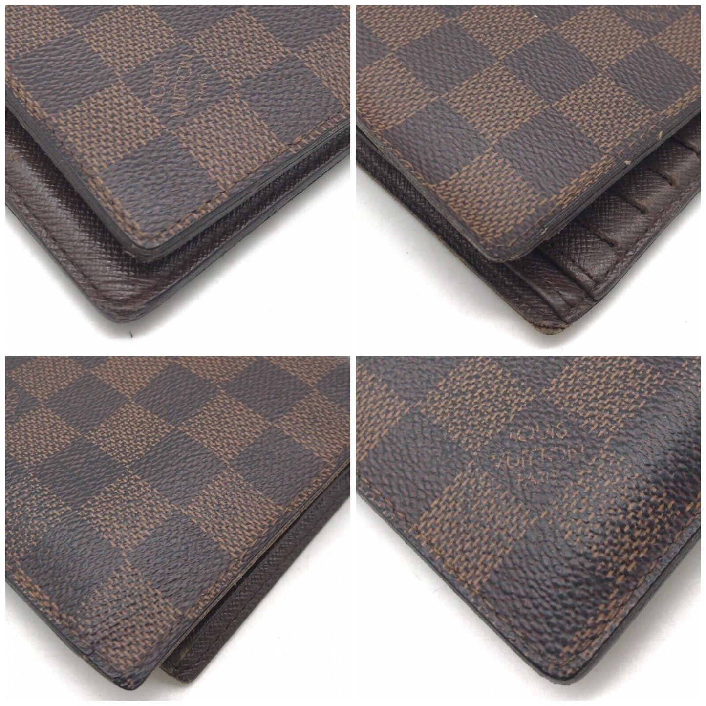 Original/Auth Louis Vuitton - Geldbörse / Wallet Damier Ebene Marco - Monogramm