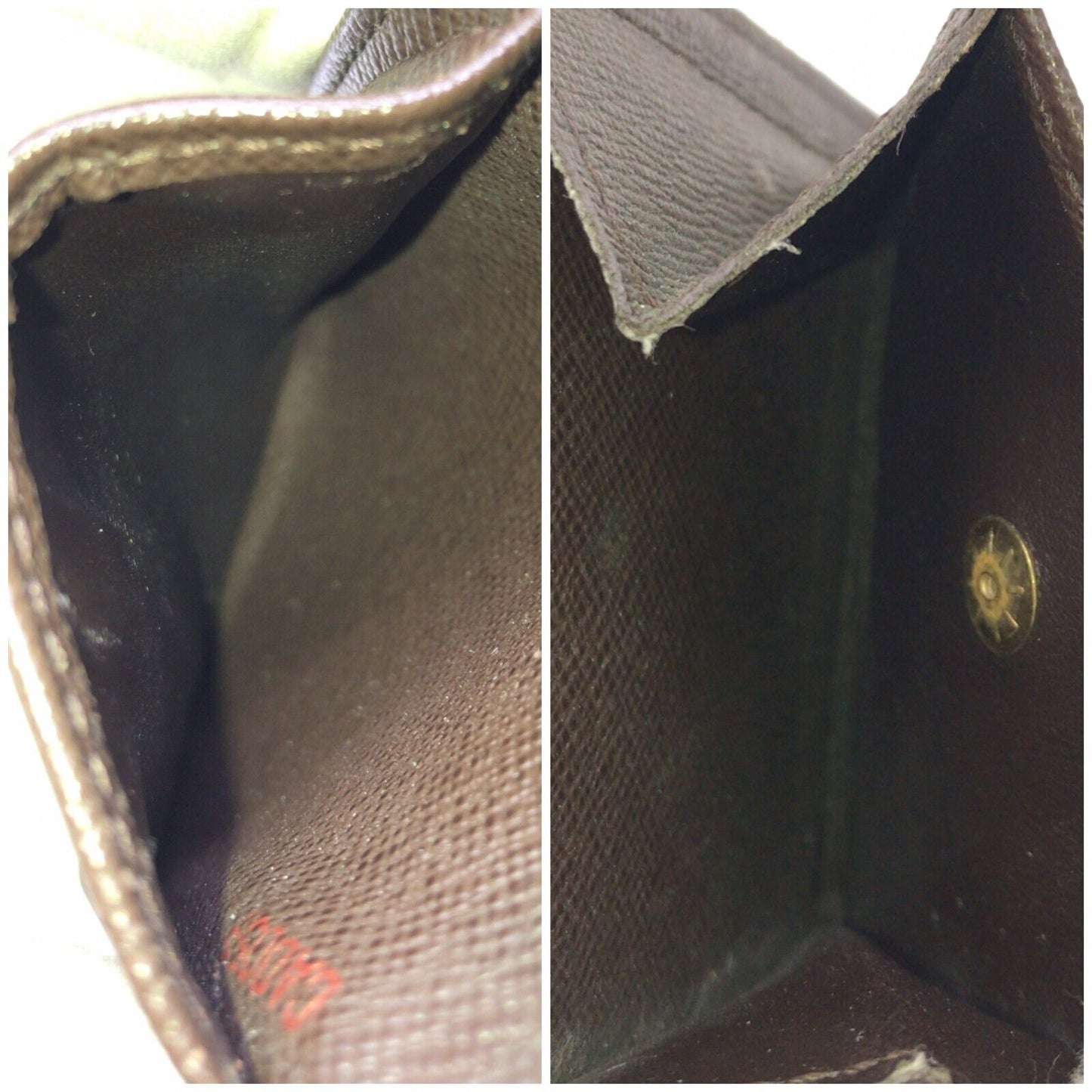 Original/Auth Louis Vuitton - Geldbörse / Wallet Damier Ebene Marco - Monogramm