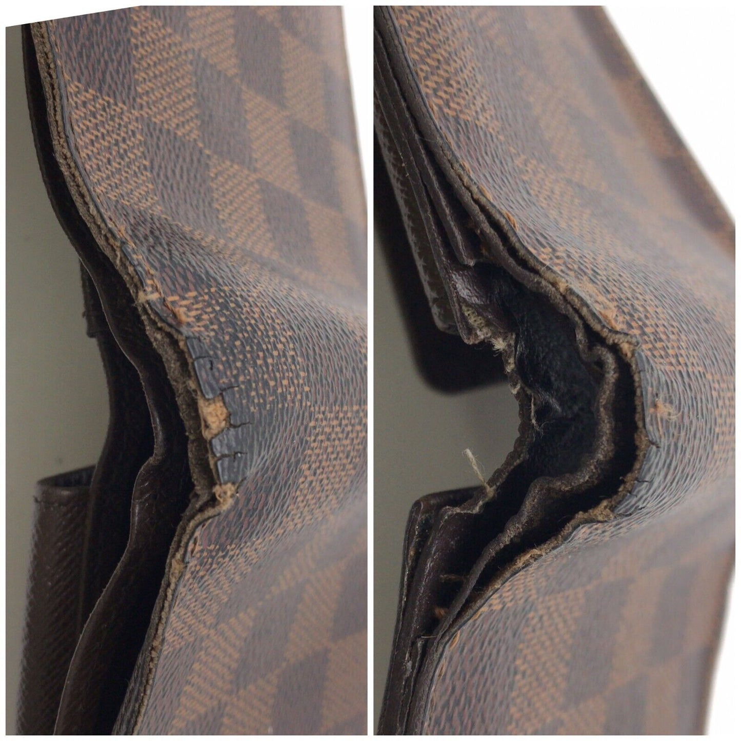 Original/Auth Louis Vuitton - Geldbörse / Wallet Damier Ebene Marco - Monogramm