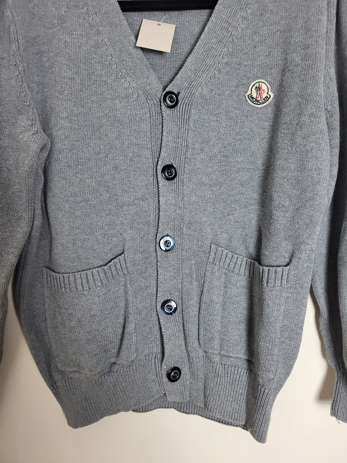 MONCLER - Vintage Cardigan / Pullover - Klassisch - Grau - Herren - M/L
