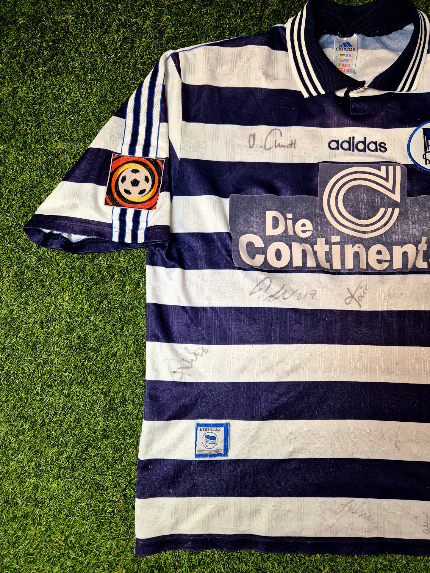 Hertha BSC - Trikot - 1997/1998 - Heim - Dardai - Unterschriften - XL