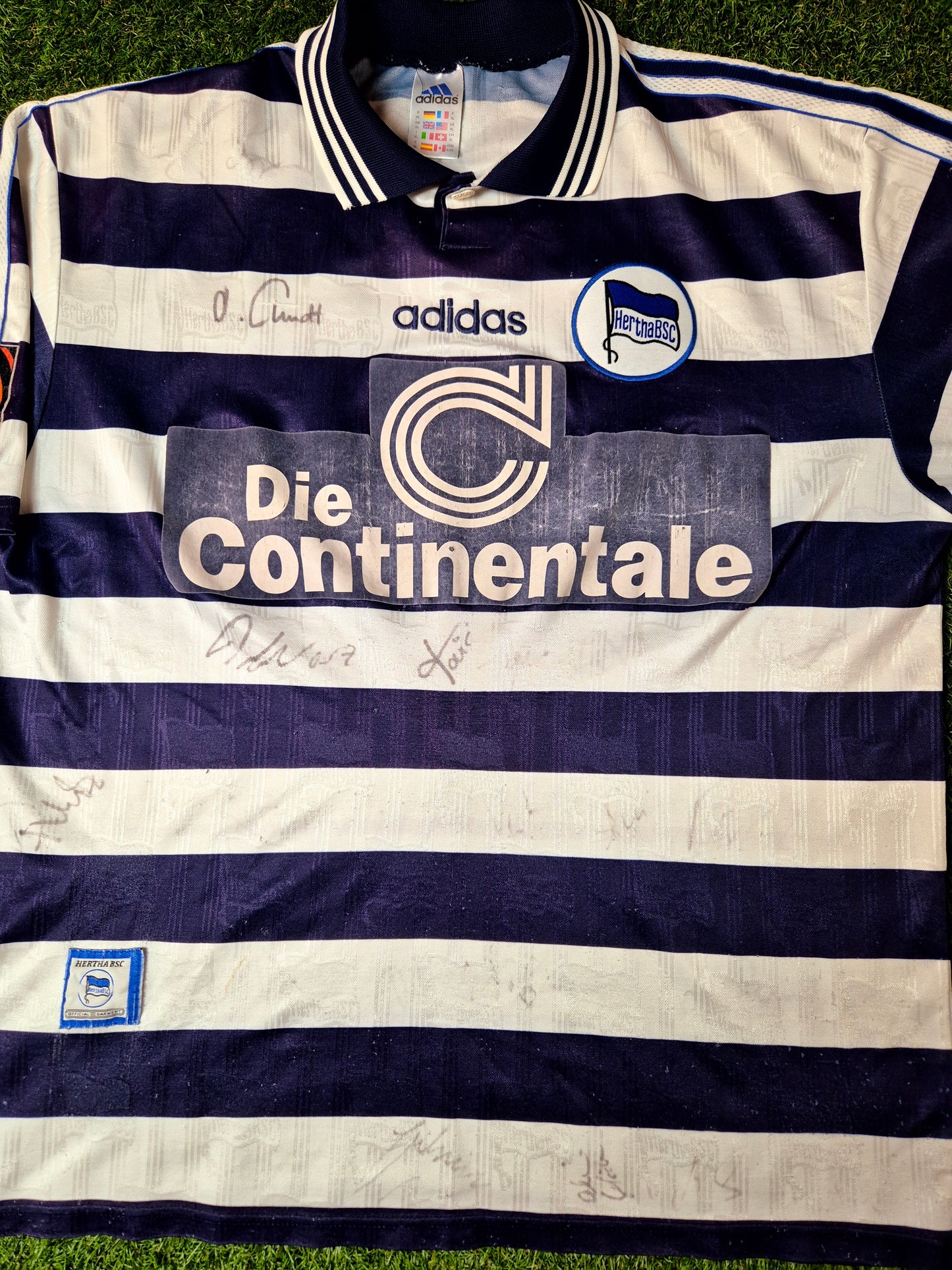 Hertha BSC - Trikot - 1997/1998 - Heim - Dardai - Unterschriften - XL