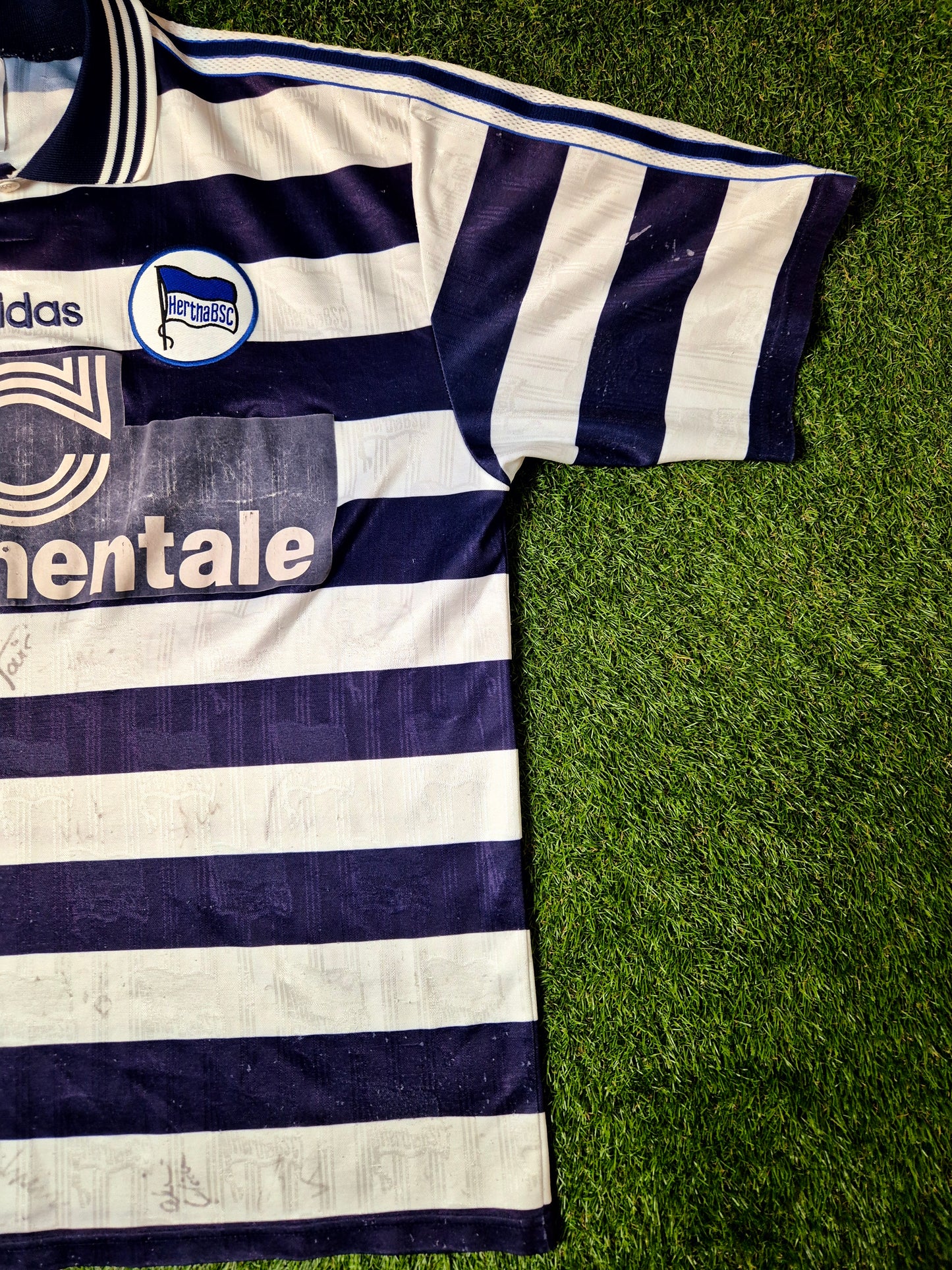 Hertha BSC - Trikot - 1997/1998 - Heim - Dardai - Unterschriften - XL