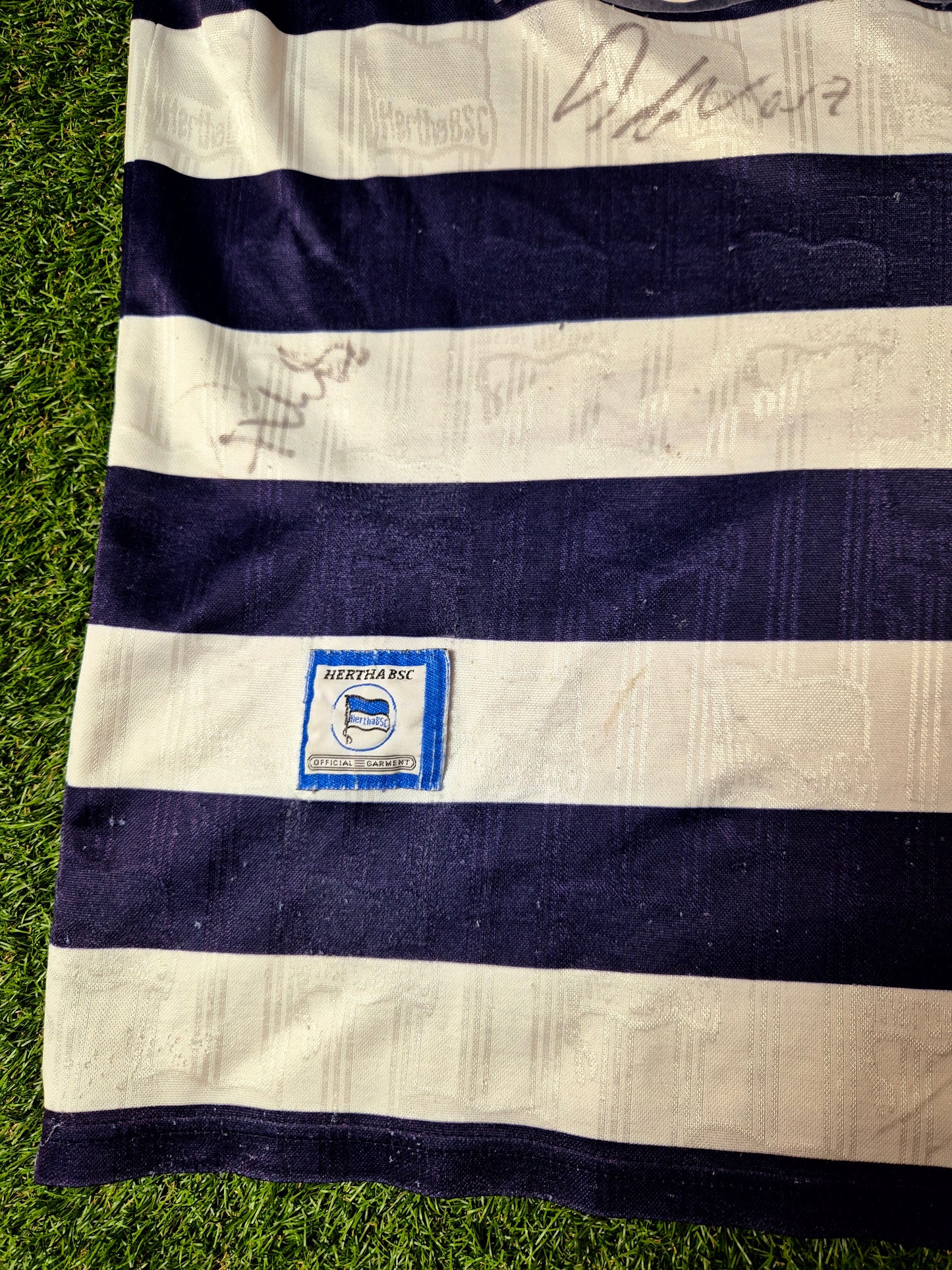 Hertha BSC - Trikot - 1997/1998 - Heim - Dardai - Unterschriften - XL