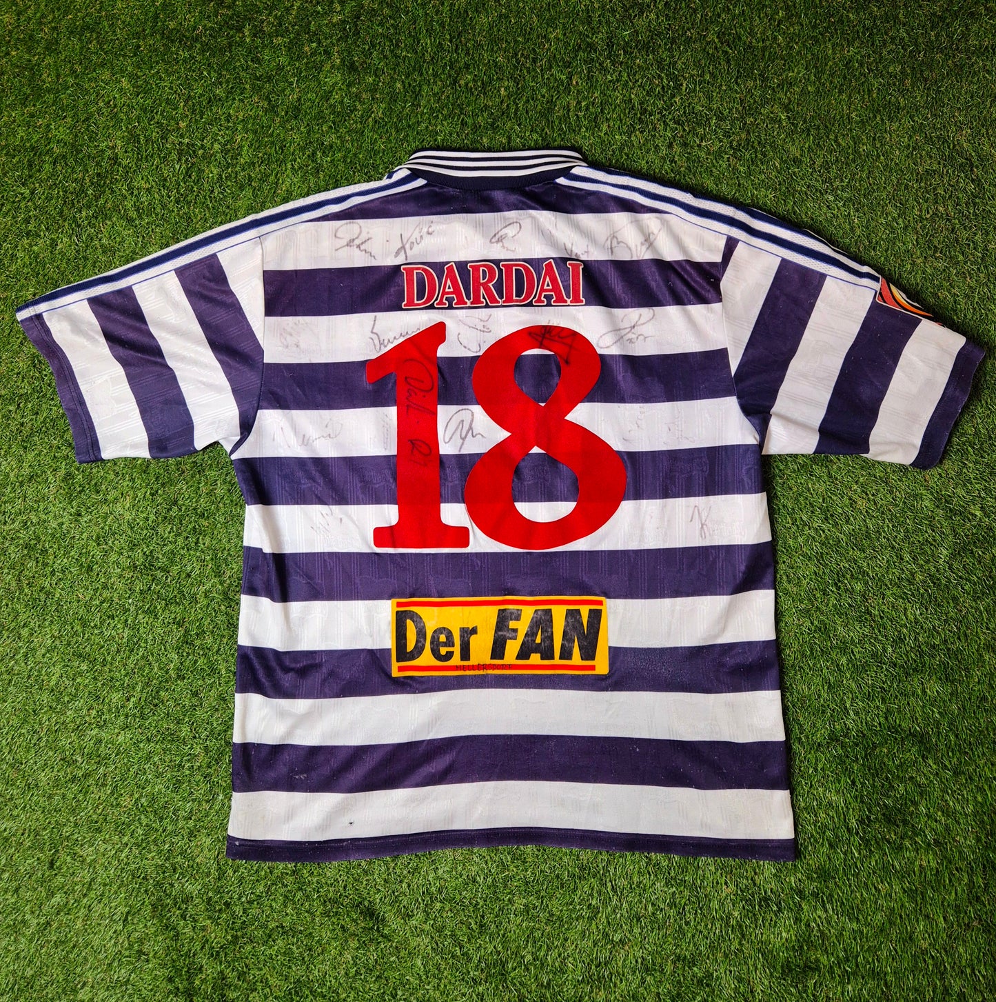 Hertha BSC - Trikot - 1997/1998 - Heim - Dardai - Unterschriften - XL