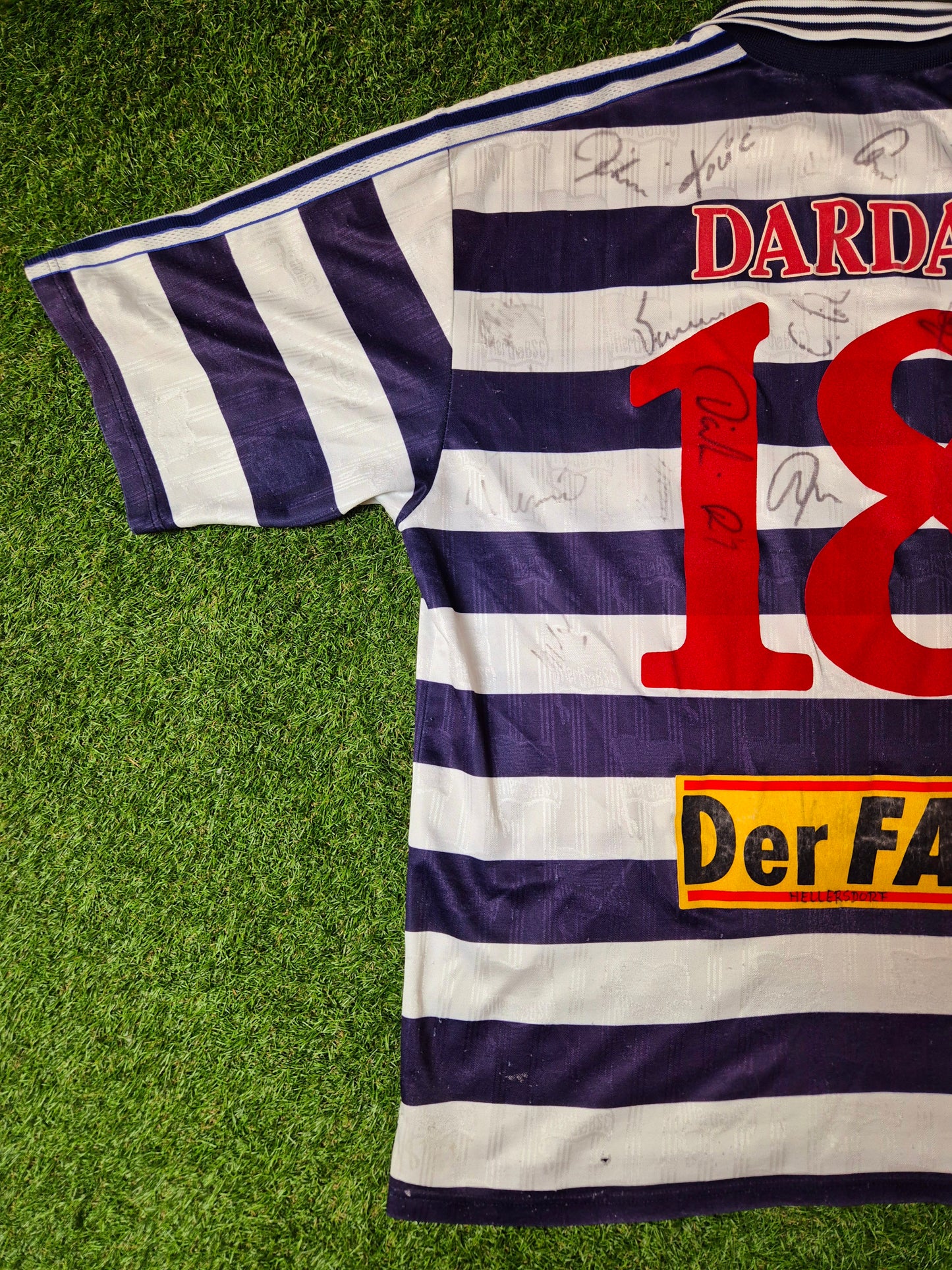 Hertha BSC - Trikot - 1997/1998 - Heim - Dardai - Unterschriften - XL