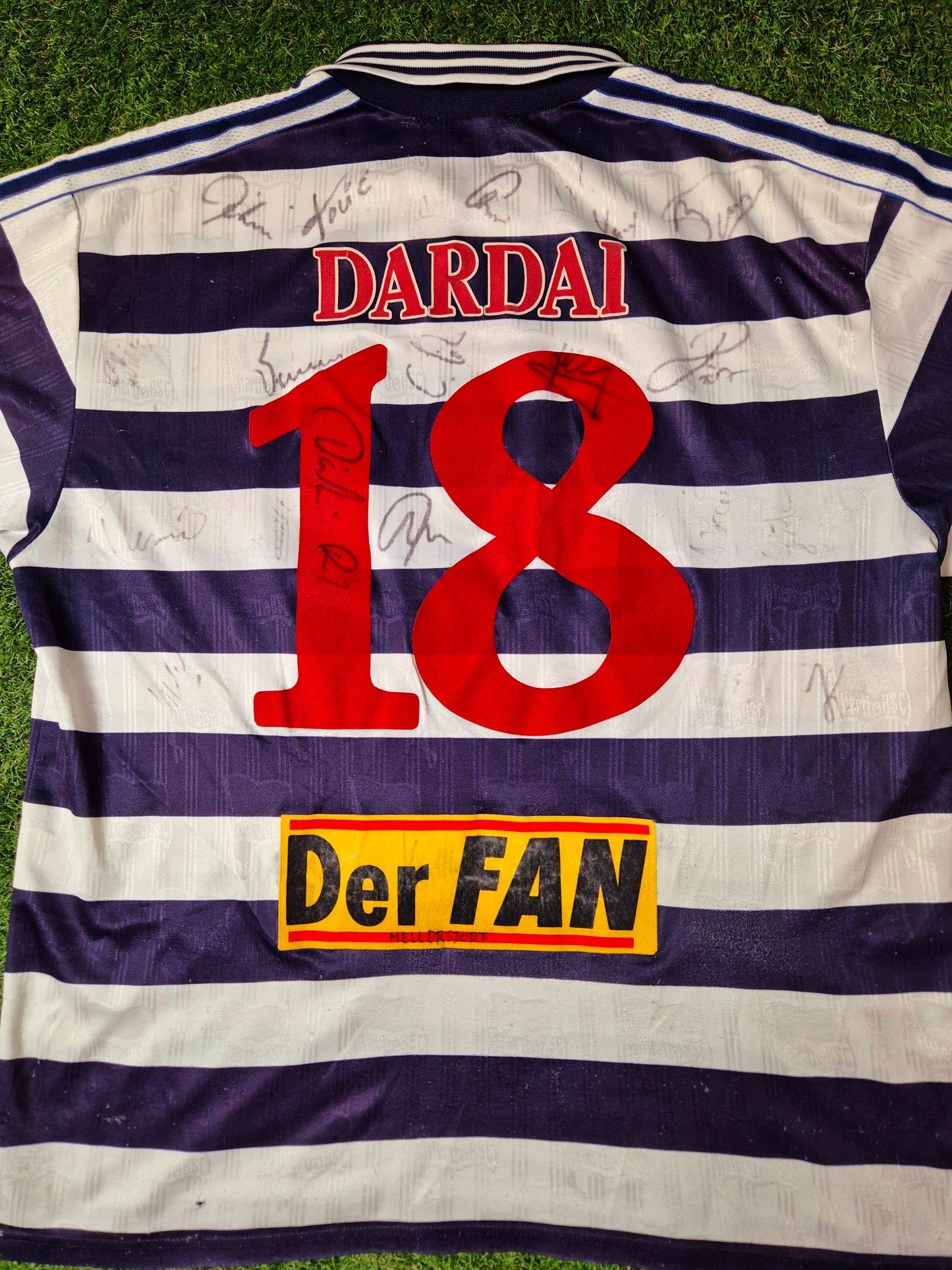 Hertha BSC - Trikot - 1997/1998 - Heim - Dardai - Unterschriften - XL