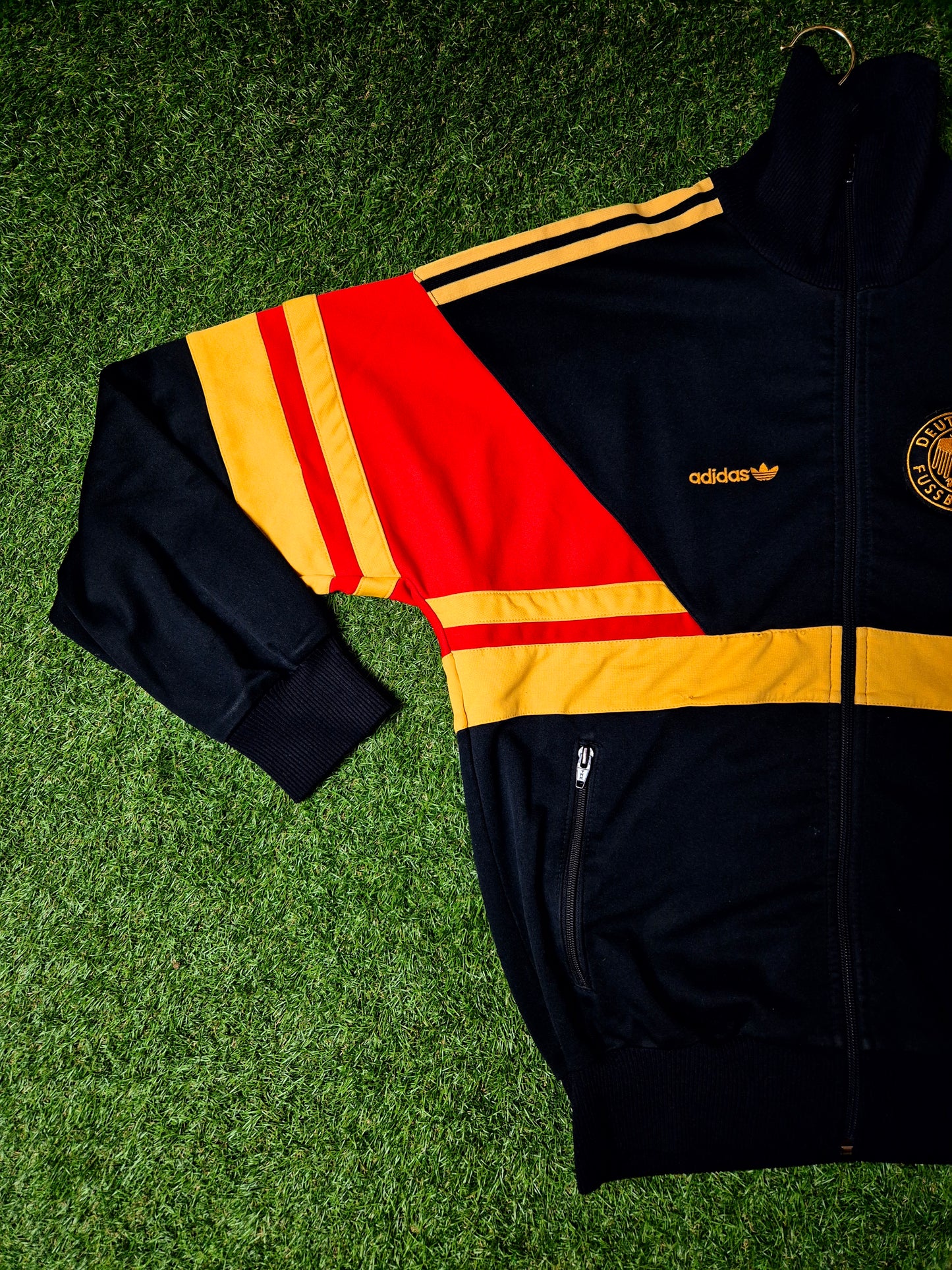 DFB - Adidas - Vintage Trainingsjacke - 1986 - Schwarz - M (D48)