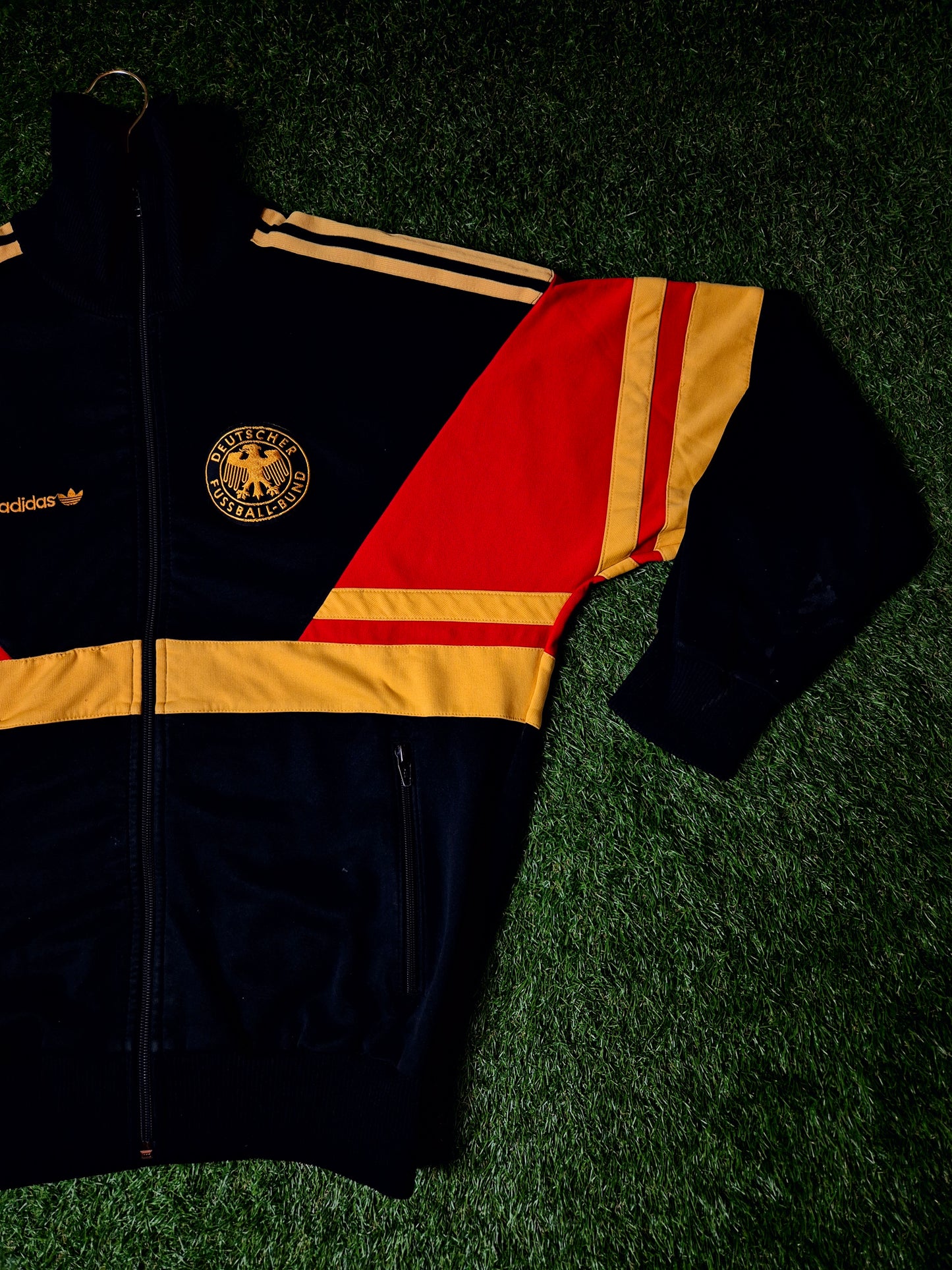 DFB - Adidas - Vintage Trainingsjacke - 1986 - Schwarz - M (D48)