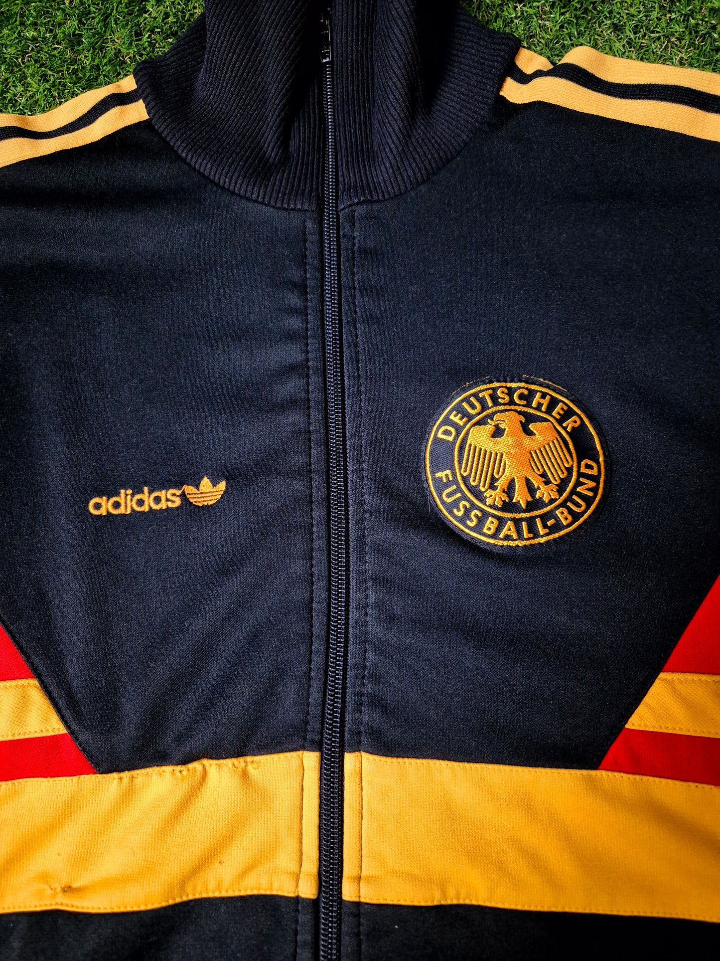 DFB - Adidas - Vintage Trainingsjacke - 1986 - Schwarz - M (D48)