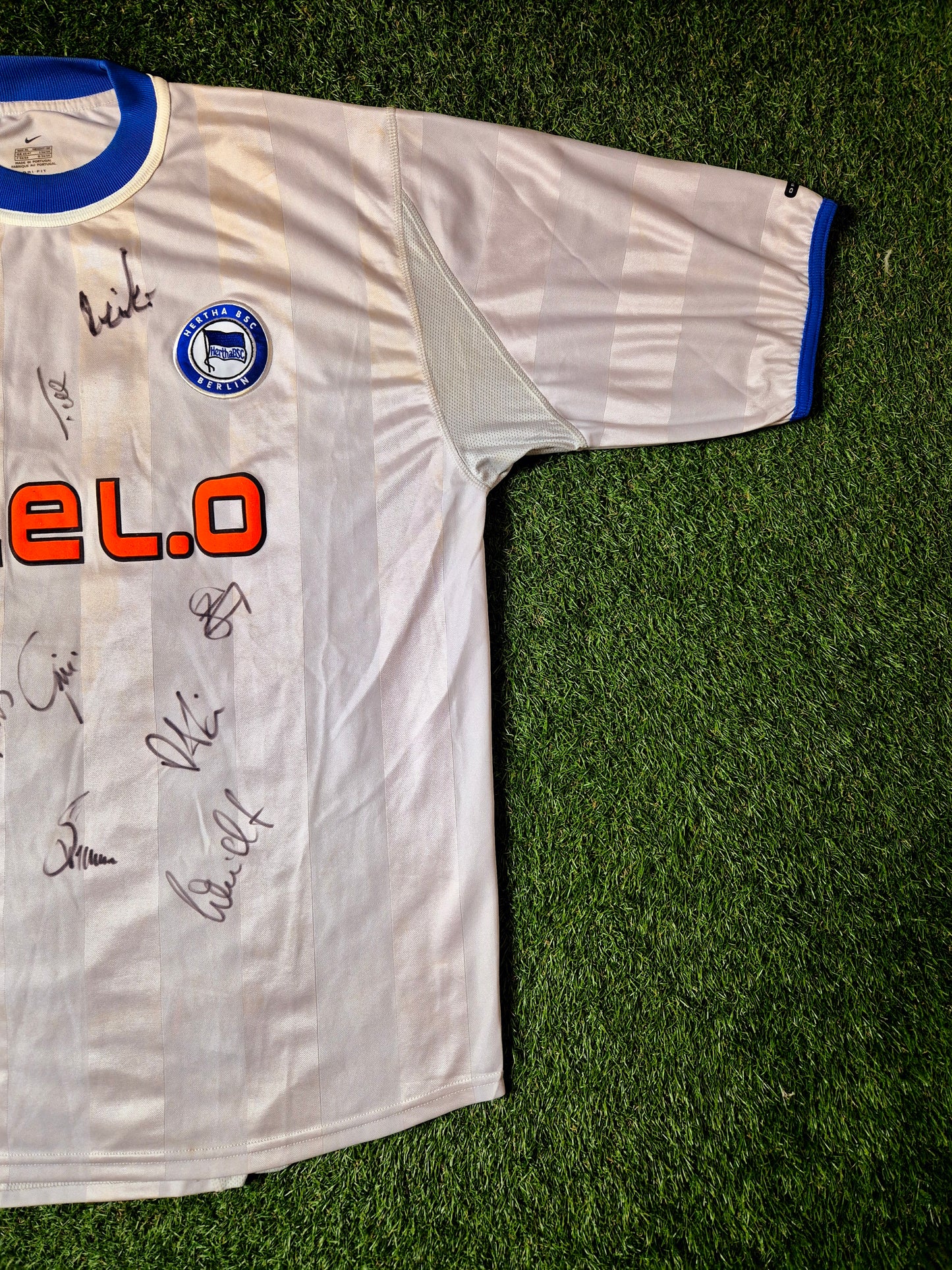 Hertha BSC - Trikot - 2000/2001 - Auswärts - Preetz - Unterschriften - XL