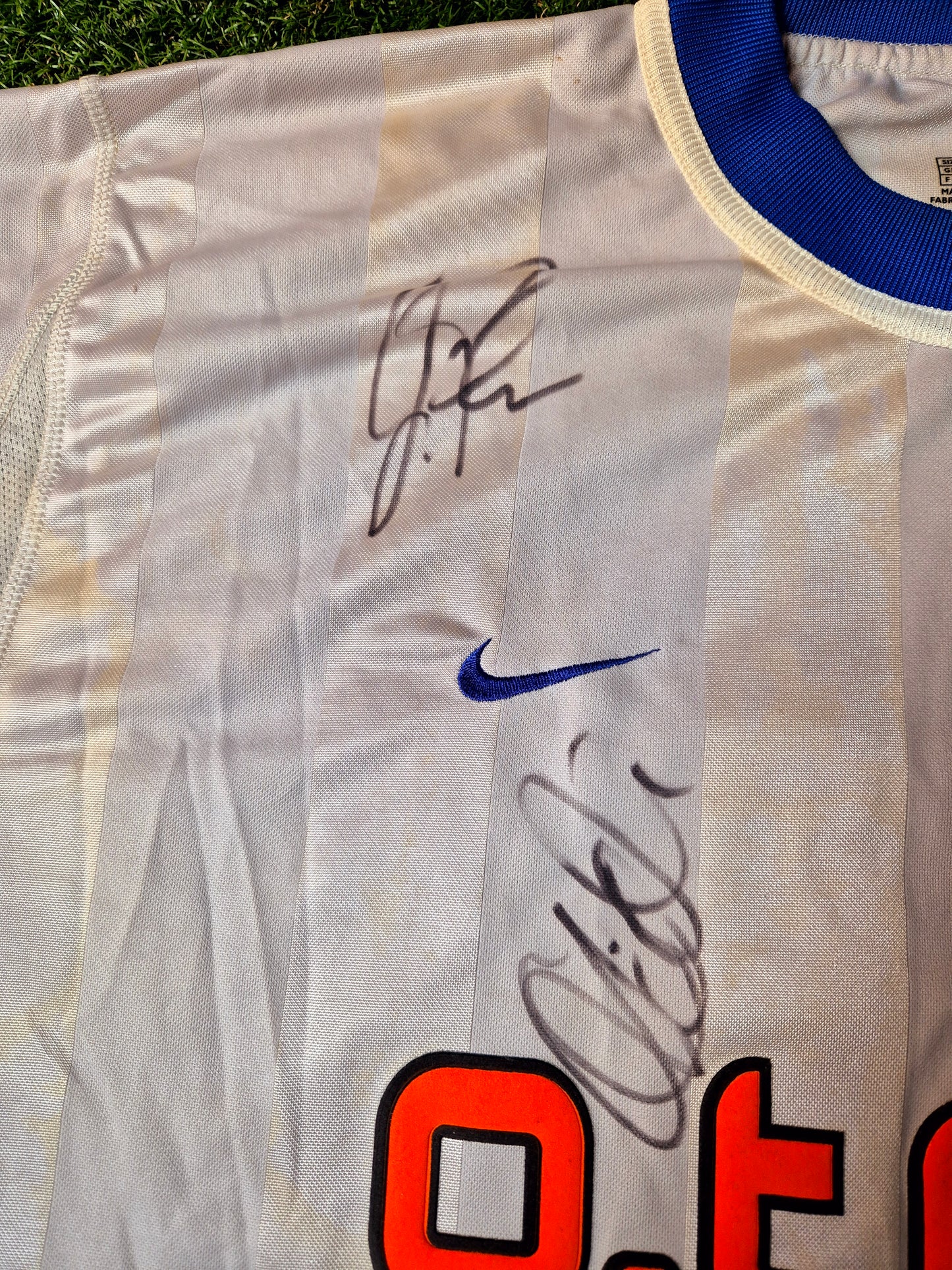 Hertha BSC - Trikot - 2000/2001 - Auswärts - Preetz - Unterschriften - XL