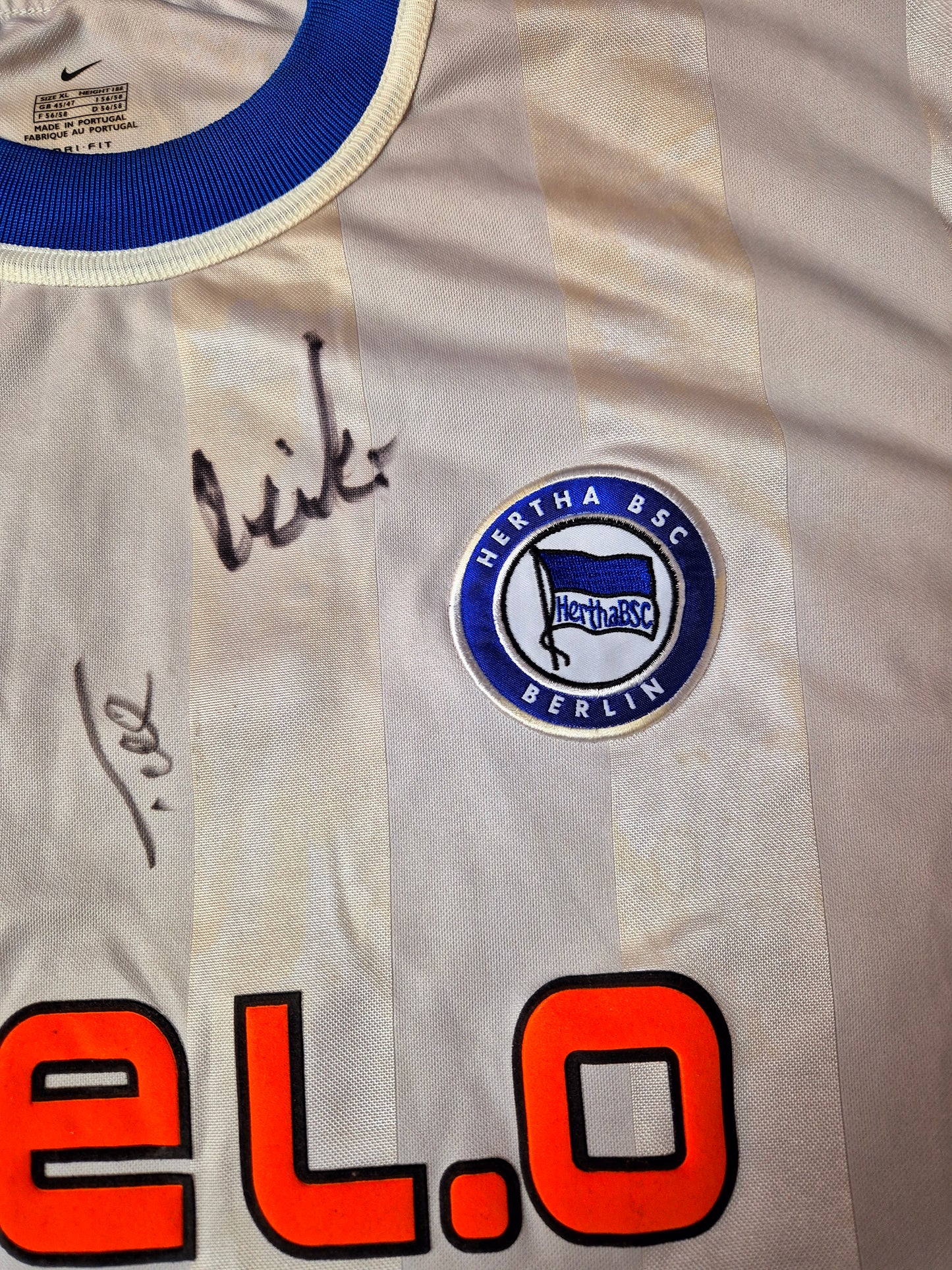 Hertha BSC - Trikot - 2000/2001 - Auswärts - Preetz - Unterschriften - XL