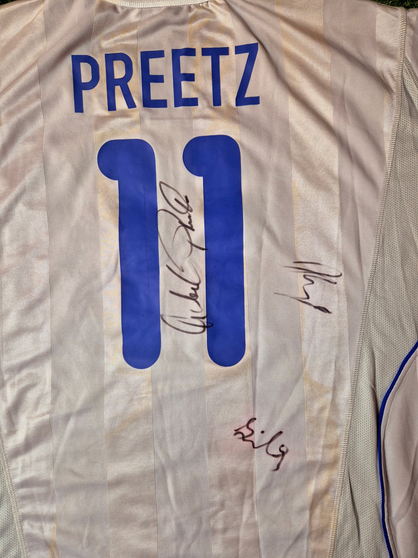 Hertha BSC - Trikot - 2000/2001 - Auswärts - Preetz - Unterschriften - XL