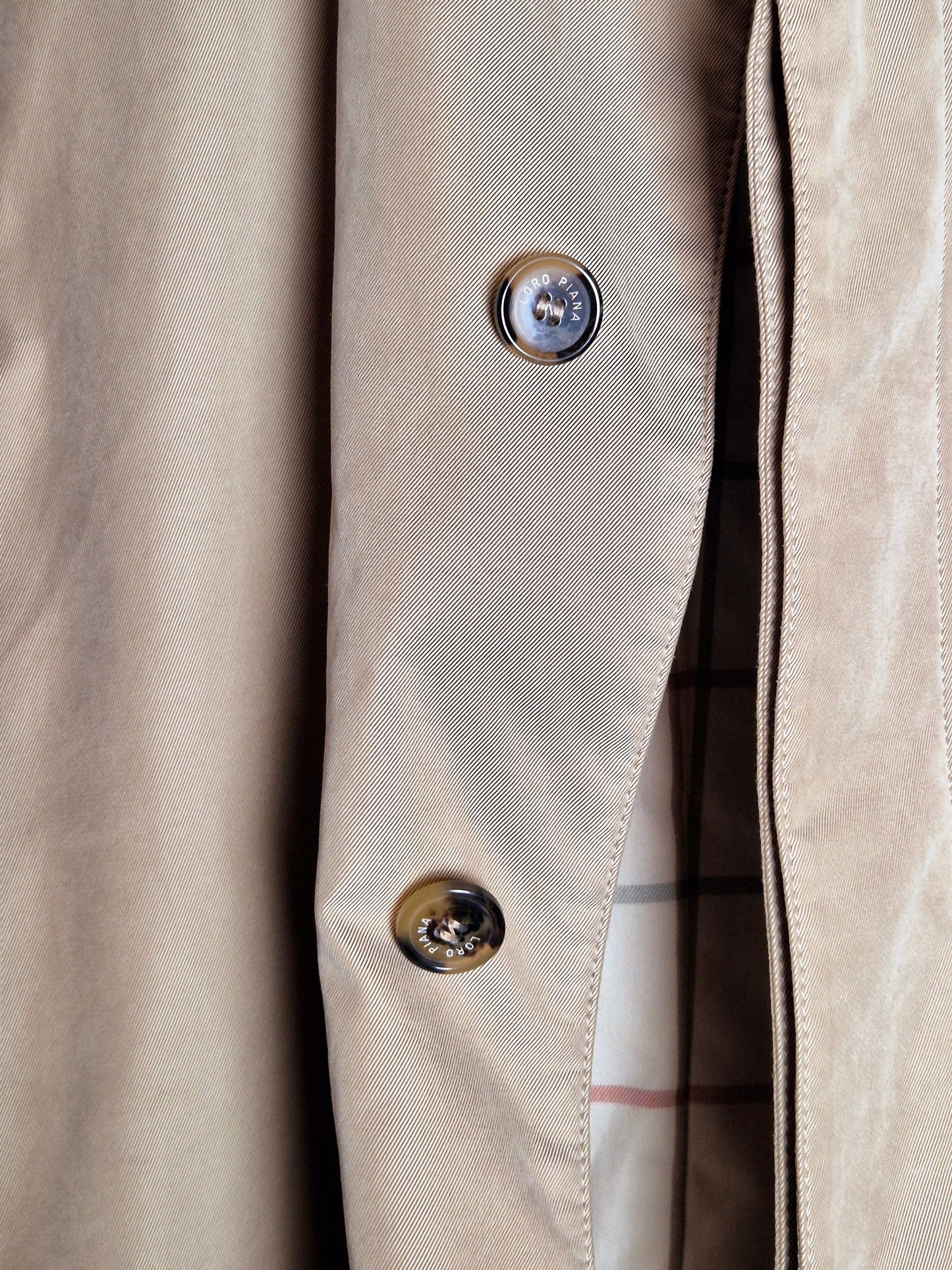 Loro Piana - Vintage Trenchcoat / Regenmantel - Beige - Gr. 50 / L