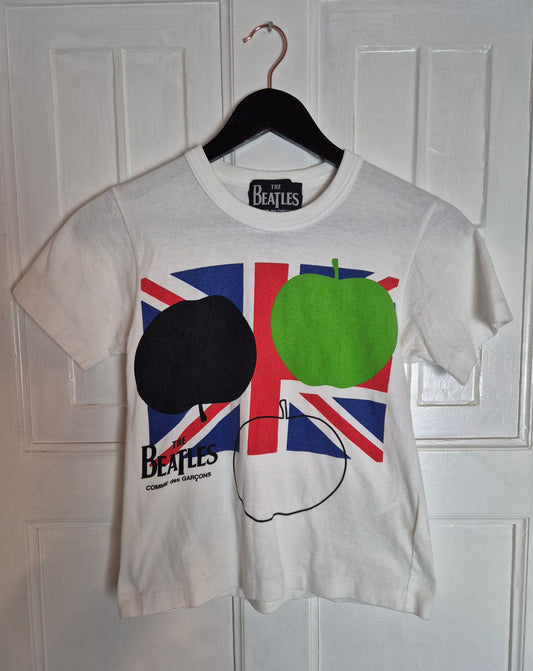 Comme des garcons - T-Shirt - Beatles - Weiß mit Print - Damen - XXS