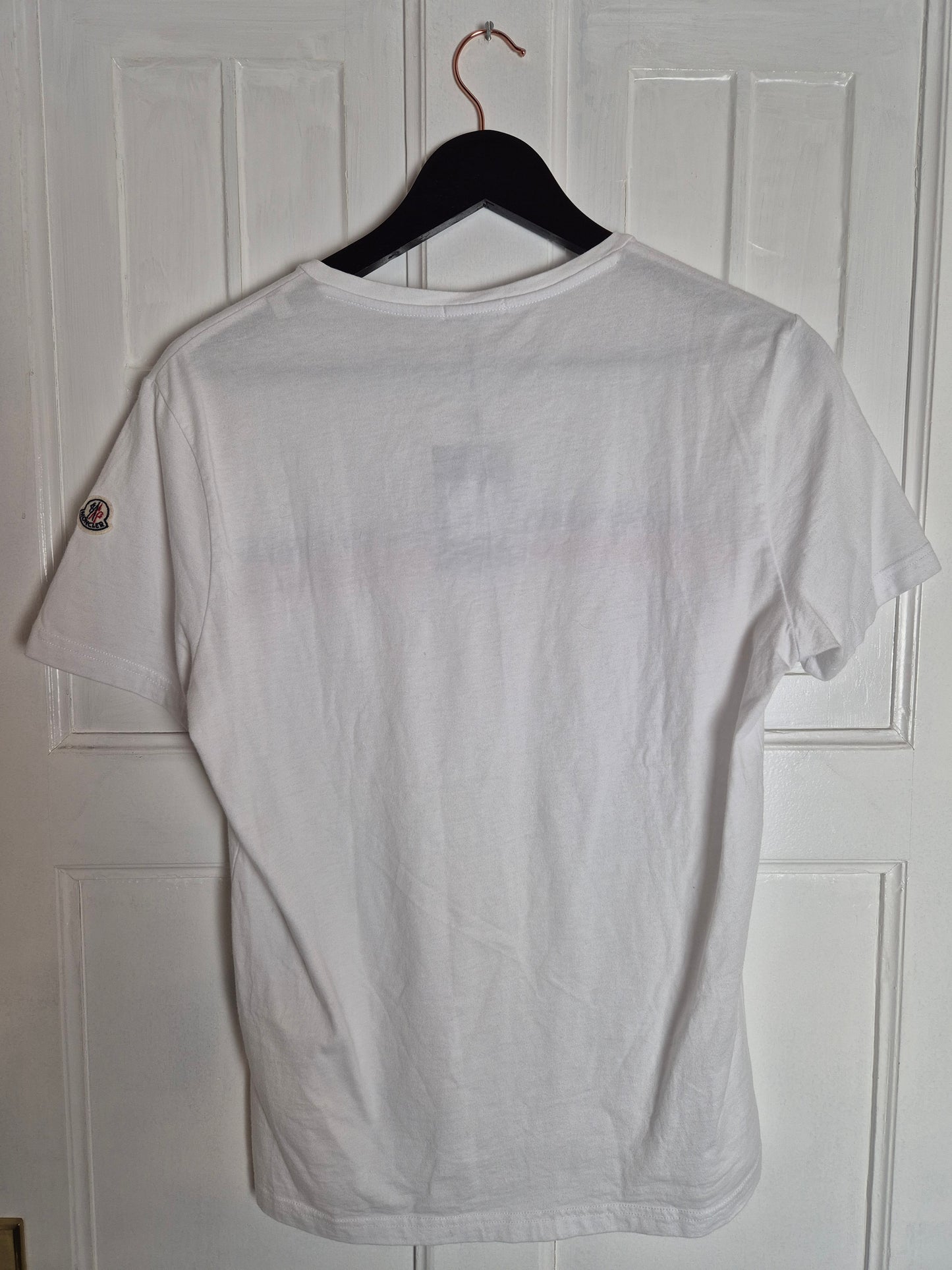 Moncler - T-Shirt - Weiß mit Logo - M/L