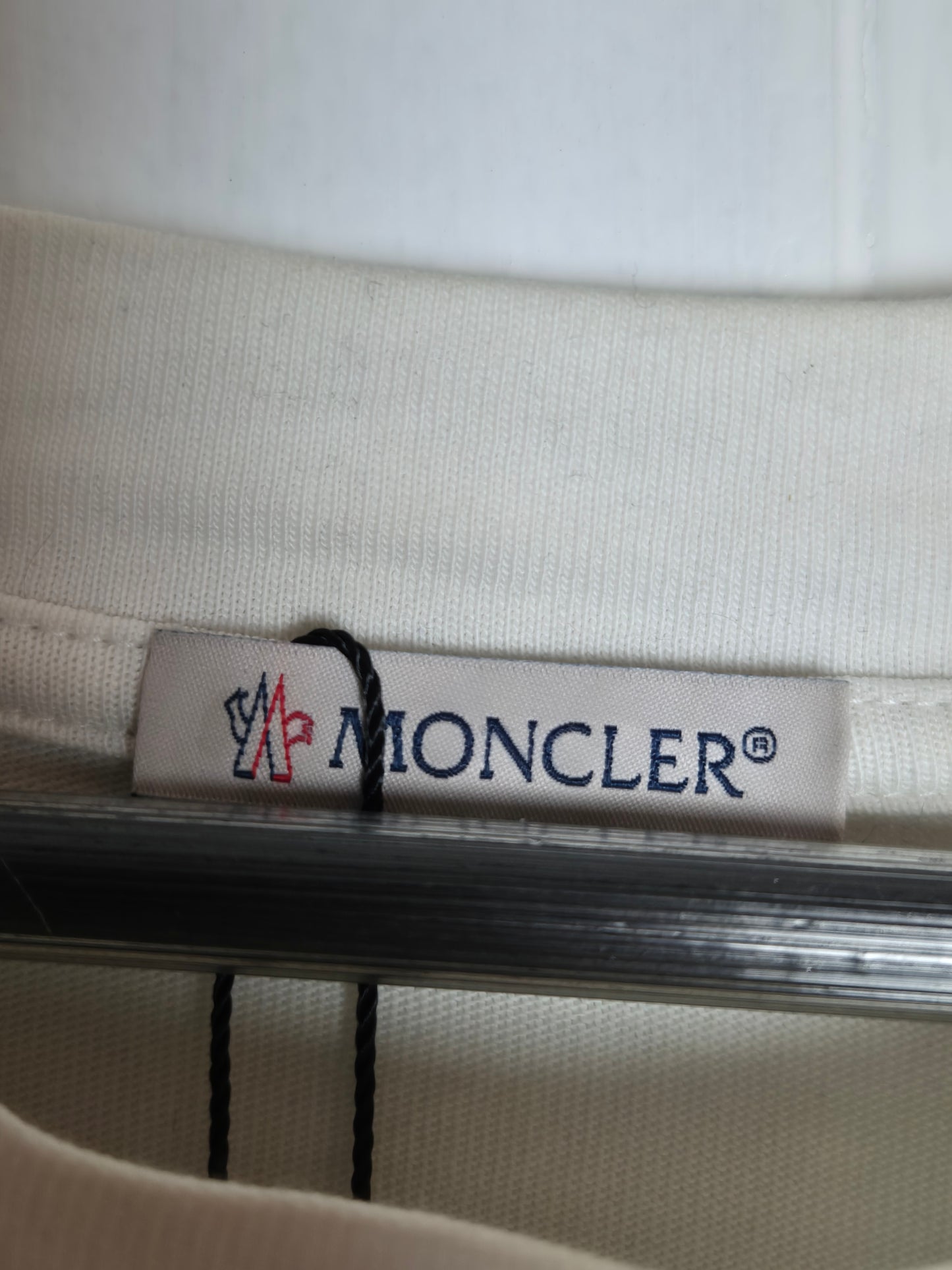 Moncler - T-Shirt - Weiß mit Print und Stick - Herren - XL